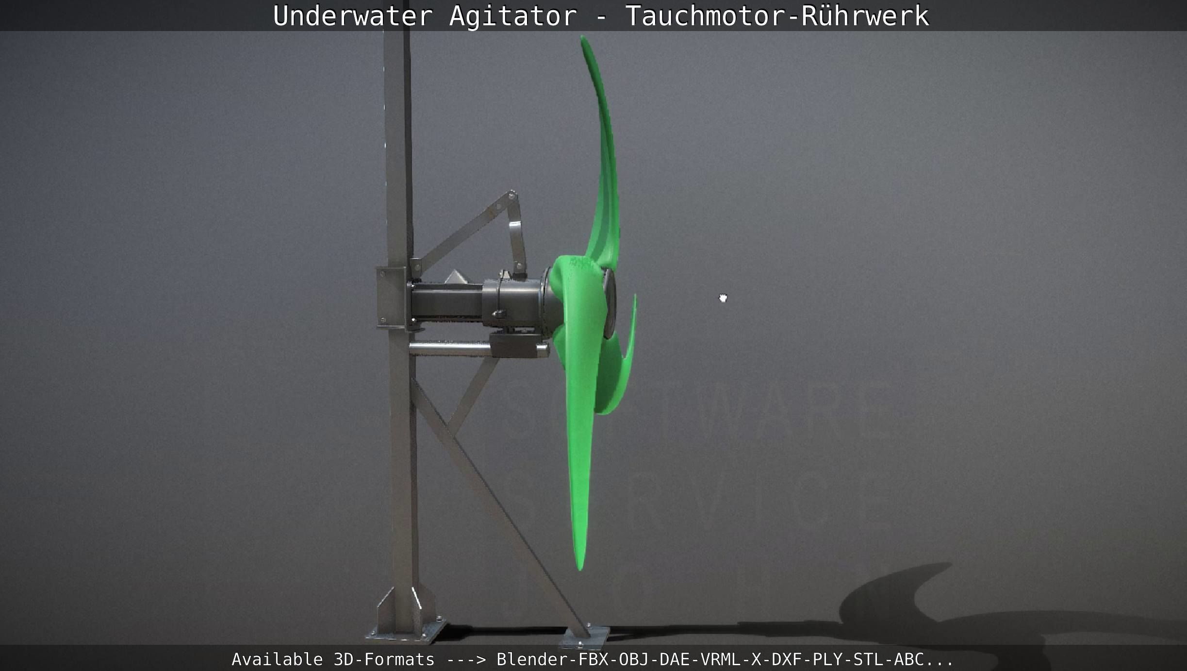 Underwater Agitator - Tauchmotor-Ruehrwerk 1 High-Poly Version 3D model_17