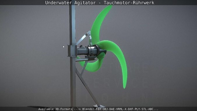 Underwater Agitator - Tauchmotor-Ruehrwerk 1 High-Poly Version  3D model