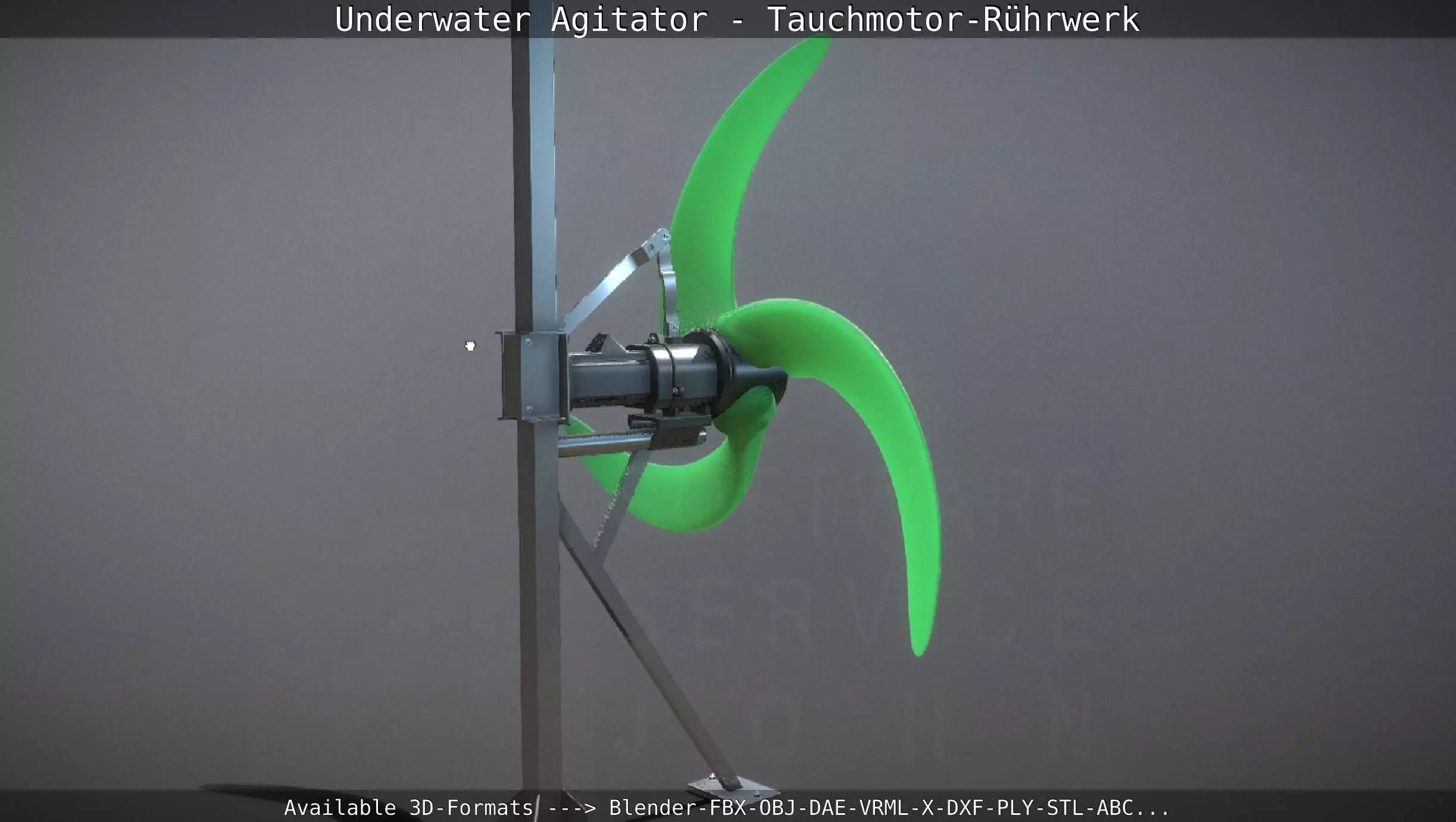 Underwater Agitator - Tauchmotor-Ruehrwerk 1 High-Poly Version 3D model_0