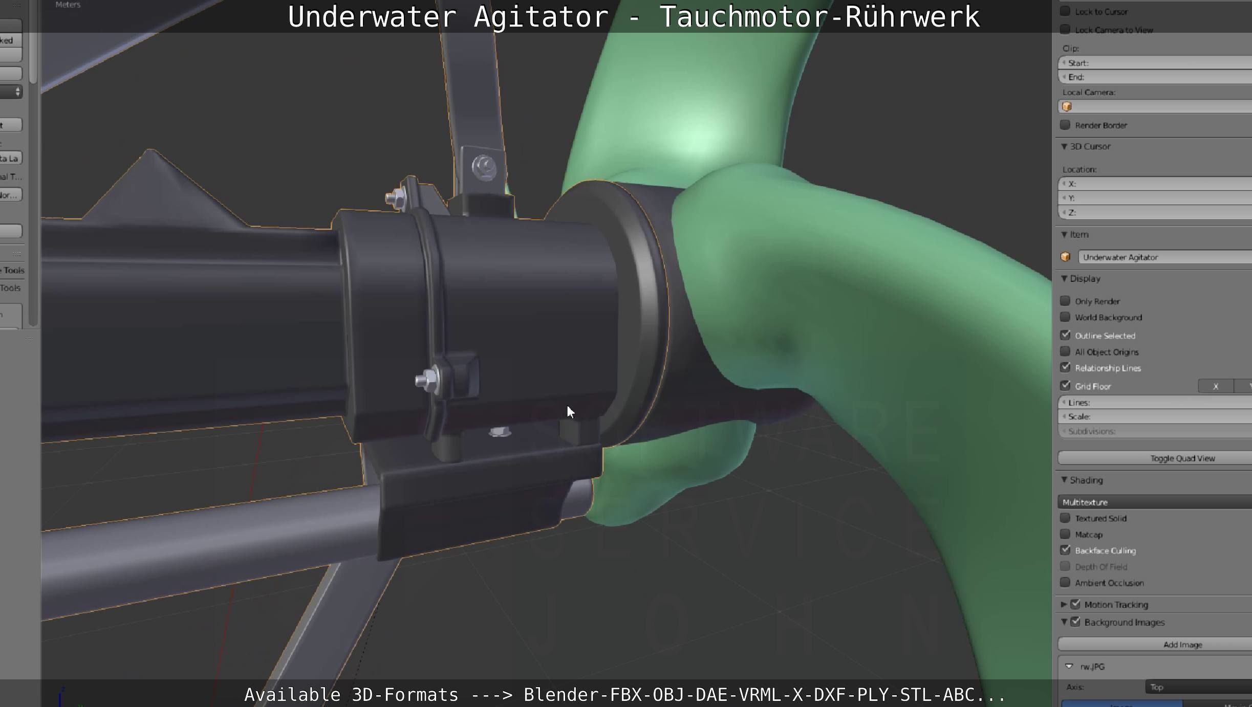 Underwater Agitator - Tauchmotor-Ruehrwerk 1 High-Poly Version 3D model_64