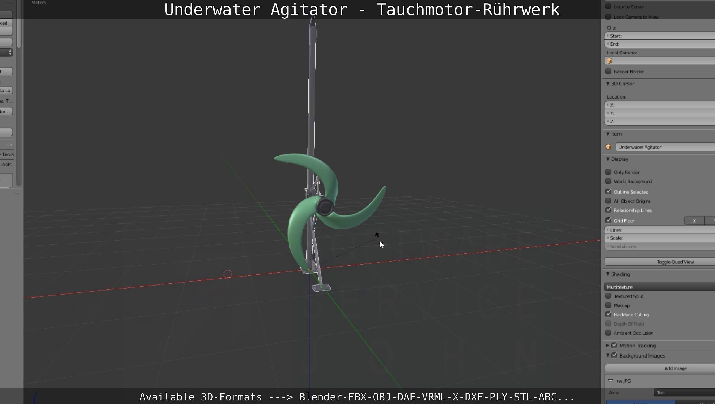 Underwater Agitator - Tauchmotor-Ruehrwerk 1 High-Poly Version 3D model_46