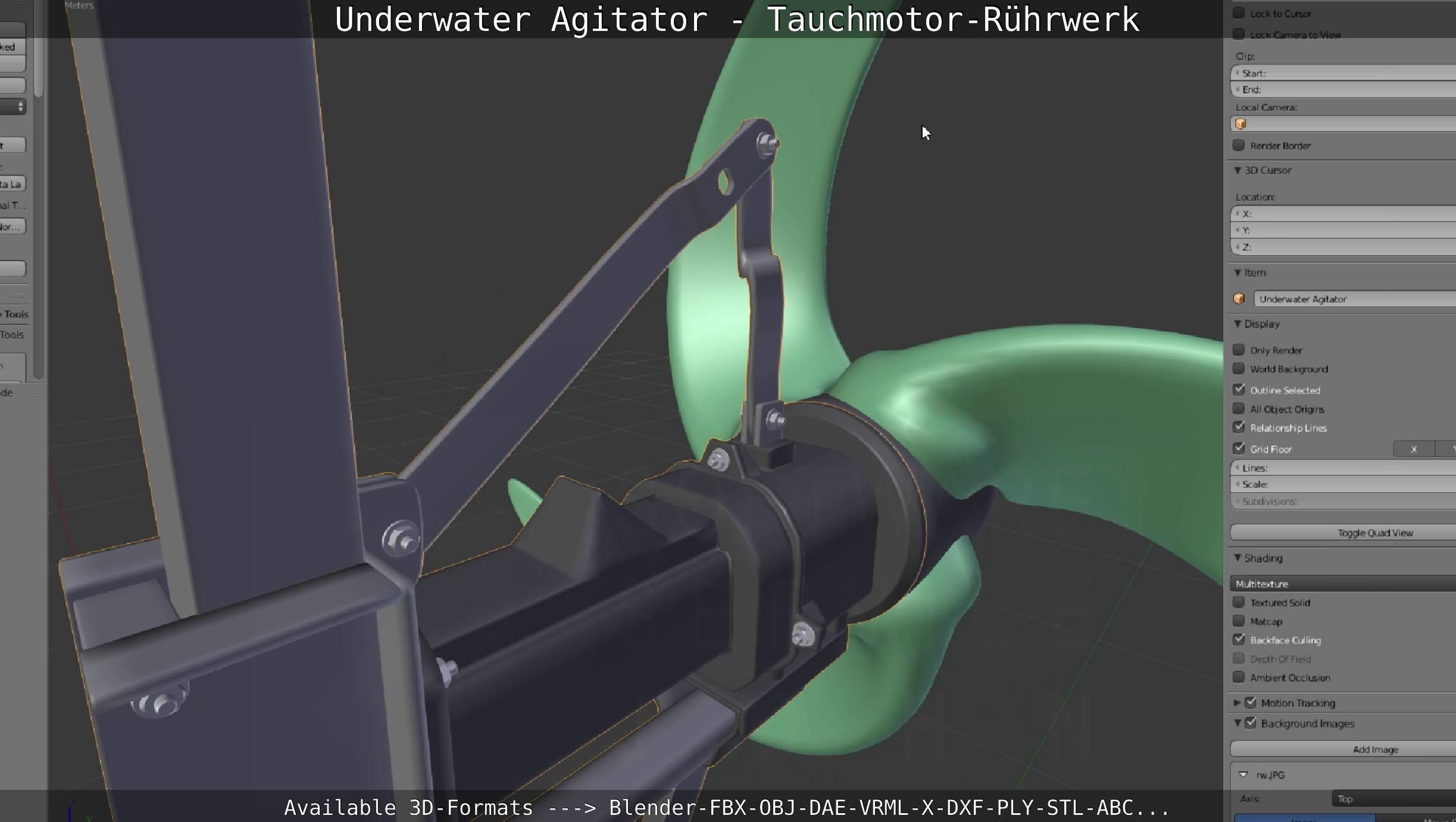 Underwater Agitator - Tauchmotor-Ruehrwerk 1 High-Poly Version 3D model_37