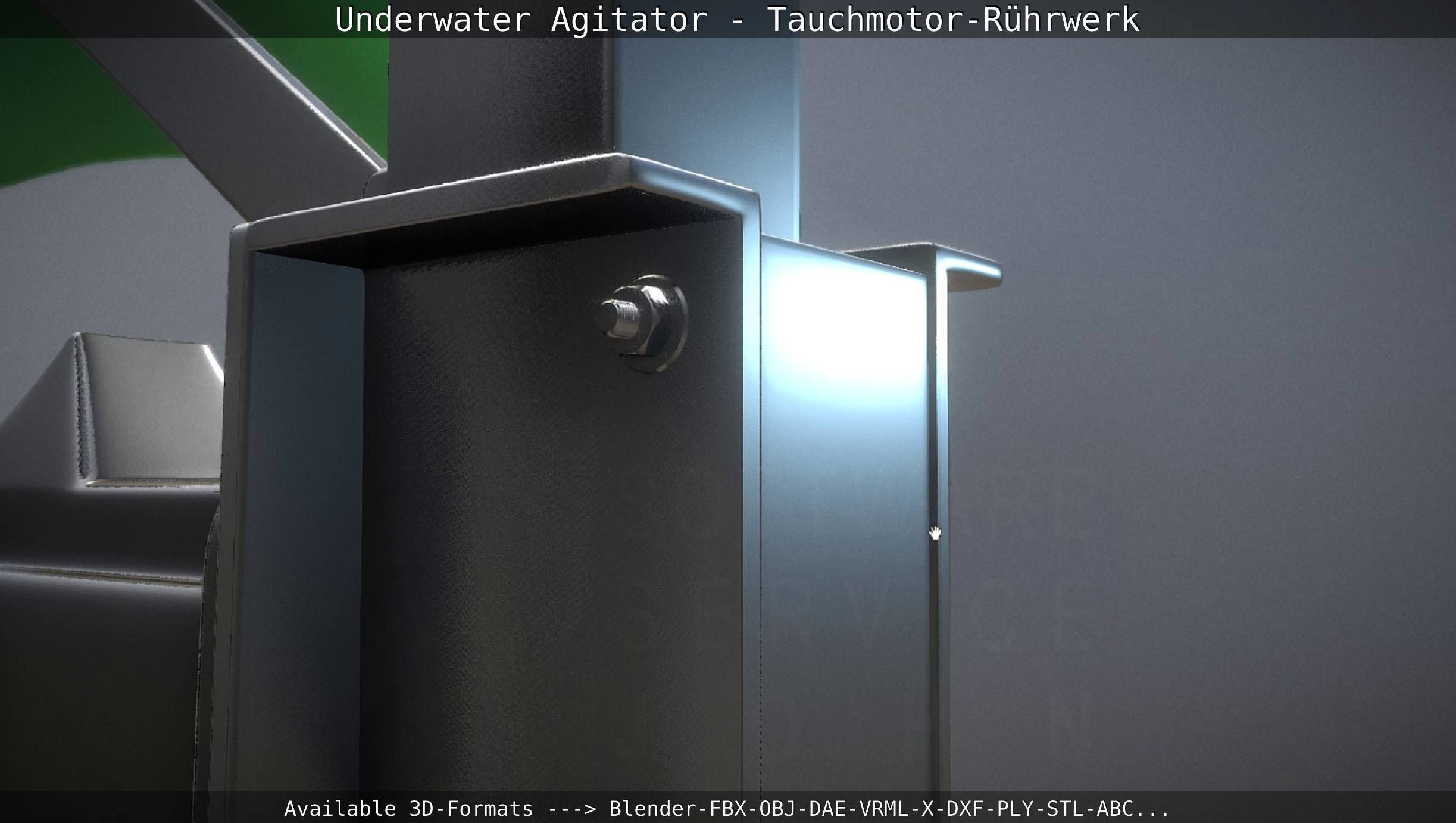 Underwater Agitator - Tauchmotor-Ruehrwerk 1 High-Poly Version 3D model_93