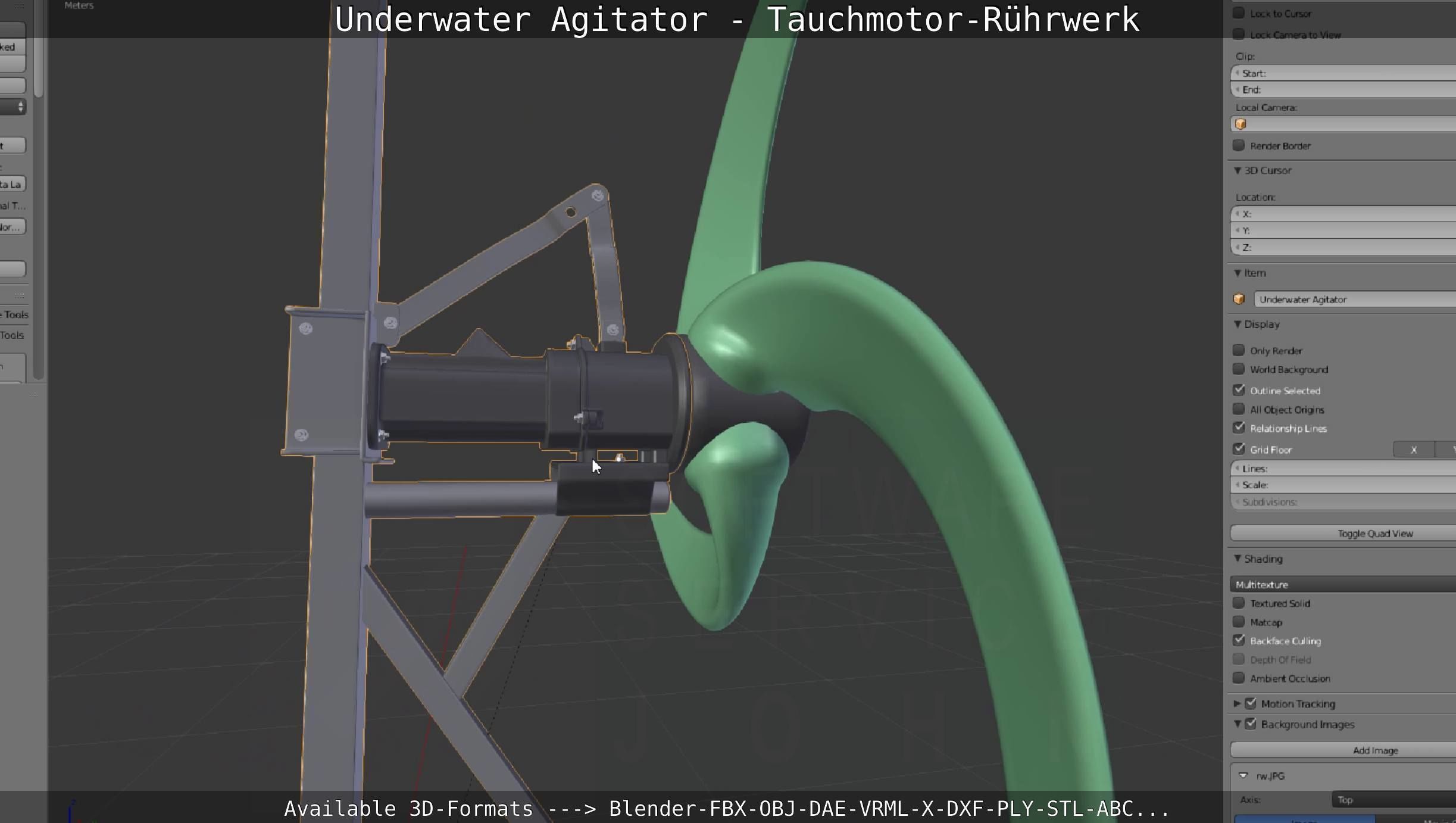 Underwater Agitator - Tauchmotor-Ruehrwerk 1 High-Poly Version 3D model_66