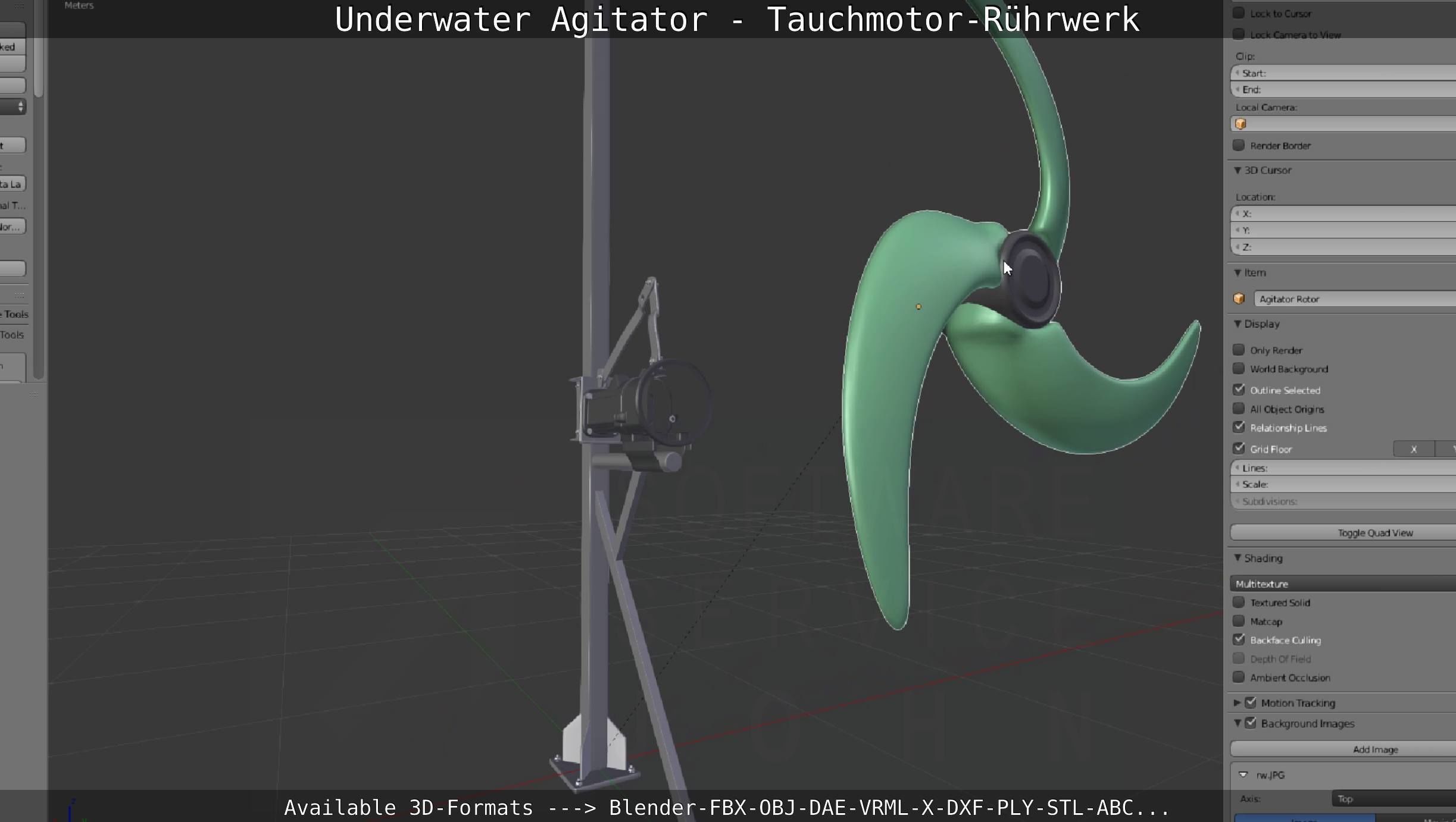 Underwater Agitator - Tauchmotor-Ruehrwerk 1 High-Poly Version 3D model_61