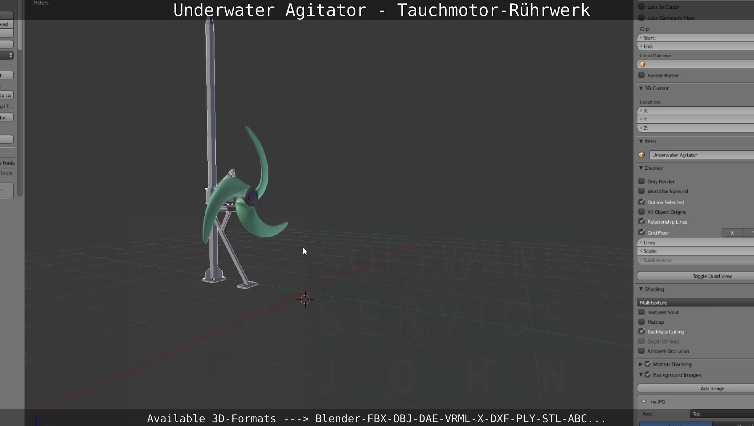 Underwater Agitator - Tauchmotor-Ruehrwerk 1 High-Poly Version 3D model_52