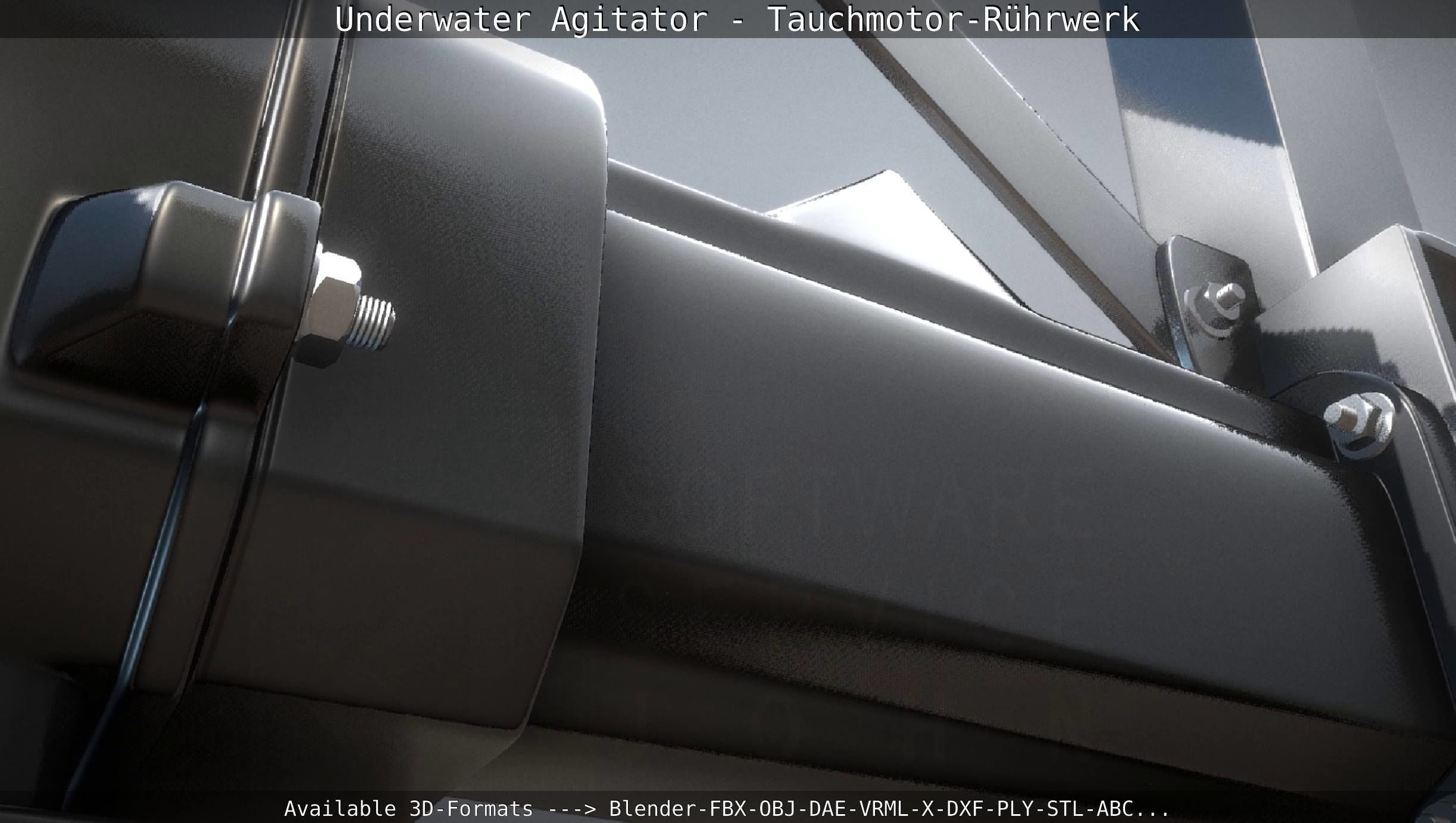 Underwater Agitator - Tauchmotor-Ruehrwerk 1 High-Poly Version 3D model_7