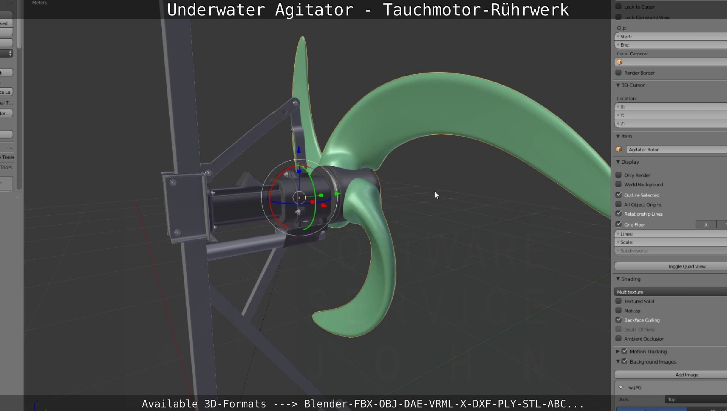 Underwater Agitator - Tauchmotor-Ruehrwerk 1 High-Poly Version 3D model_65