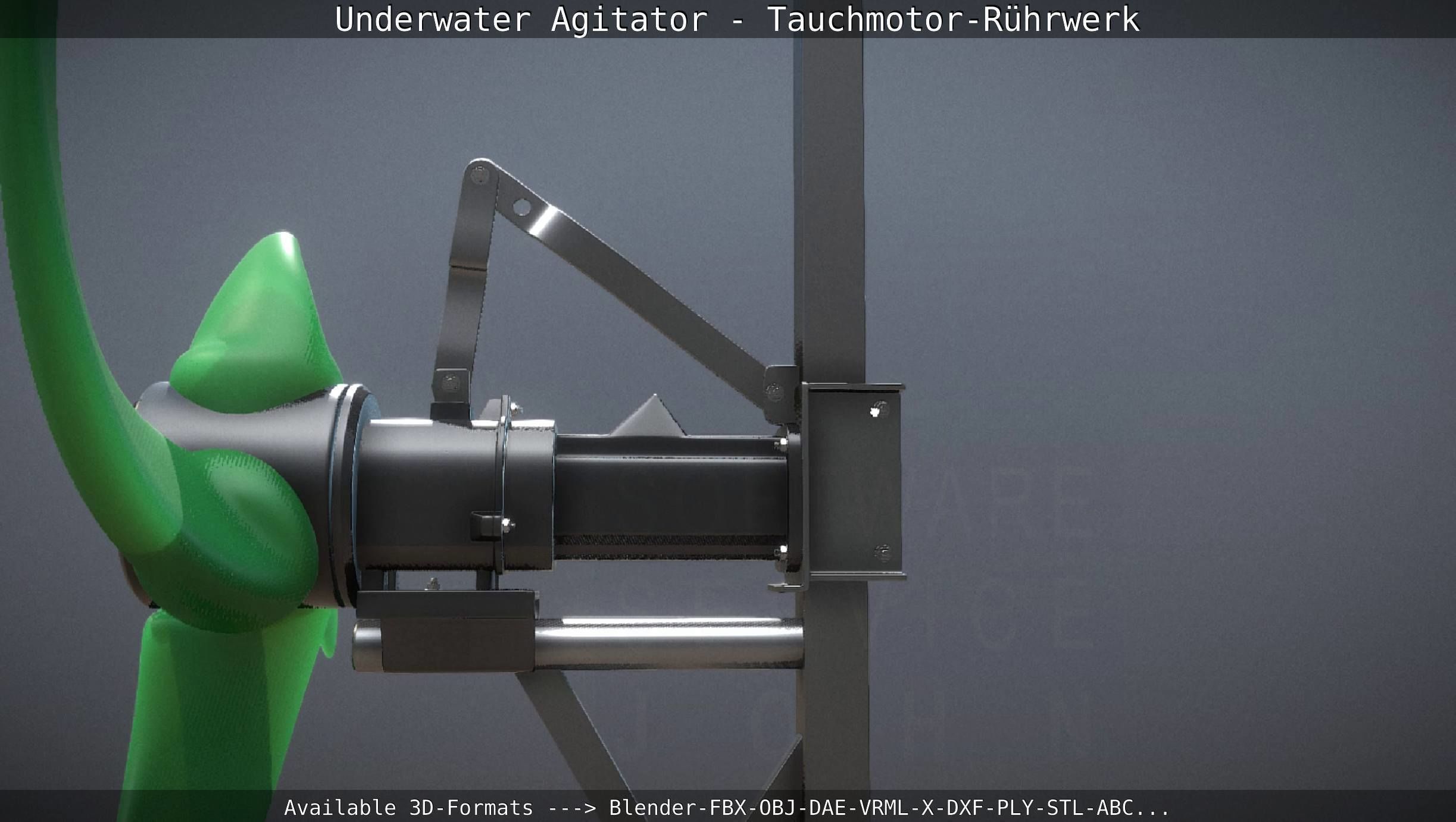 Underwater Agitator - Tauchmotor-Ruehrwerk 1 High-Poly Version 3D model_2