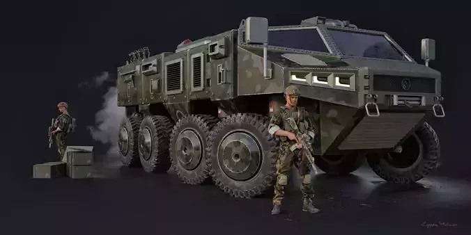 APC - 8X8 Woodland Camo Version