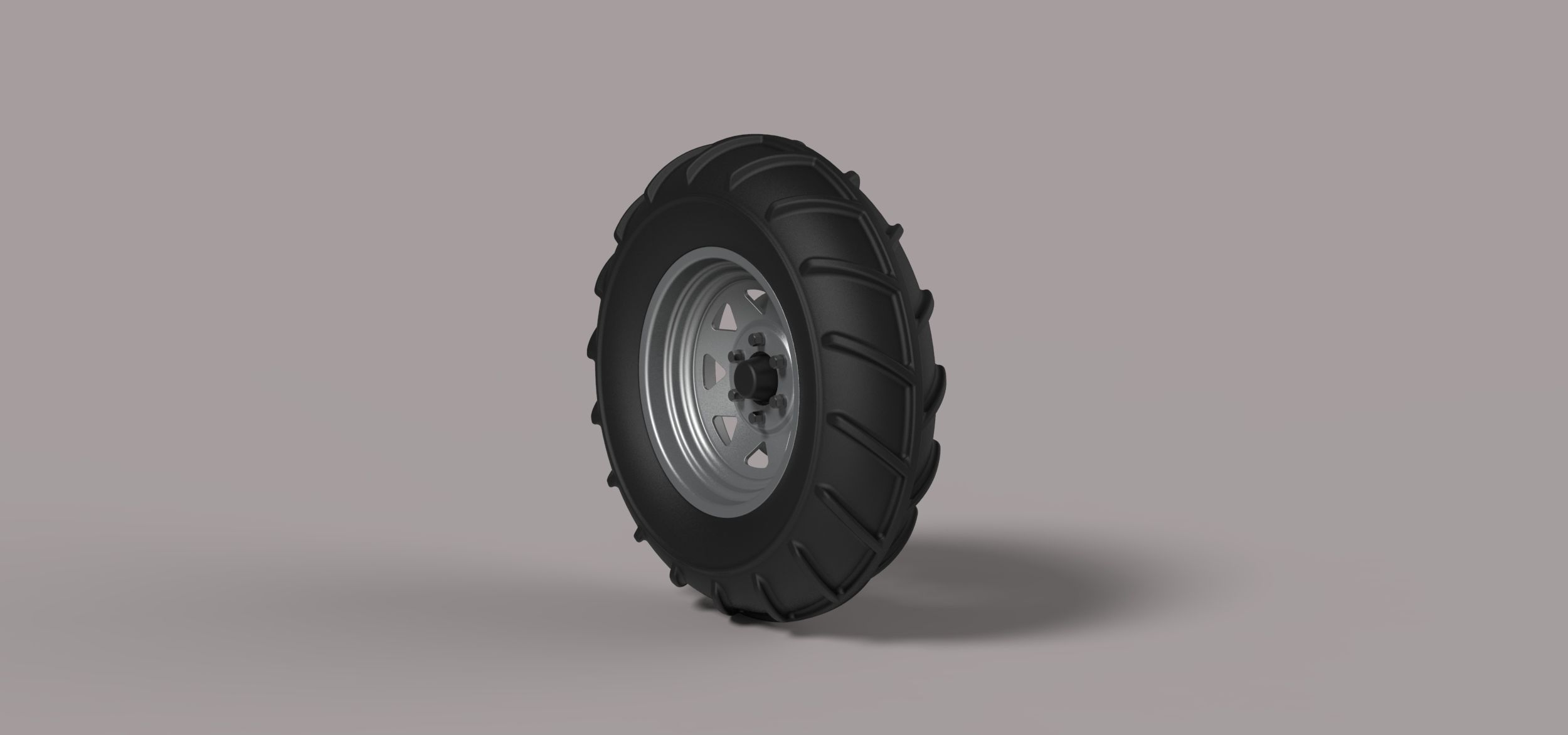 Front wheel from Mud dragster 3D model_1