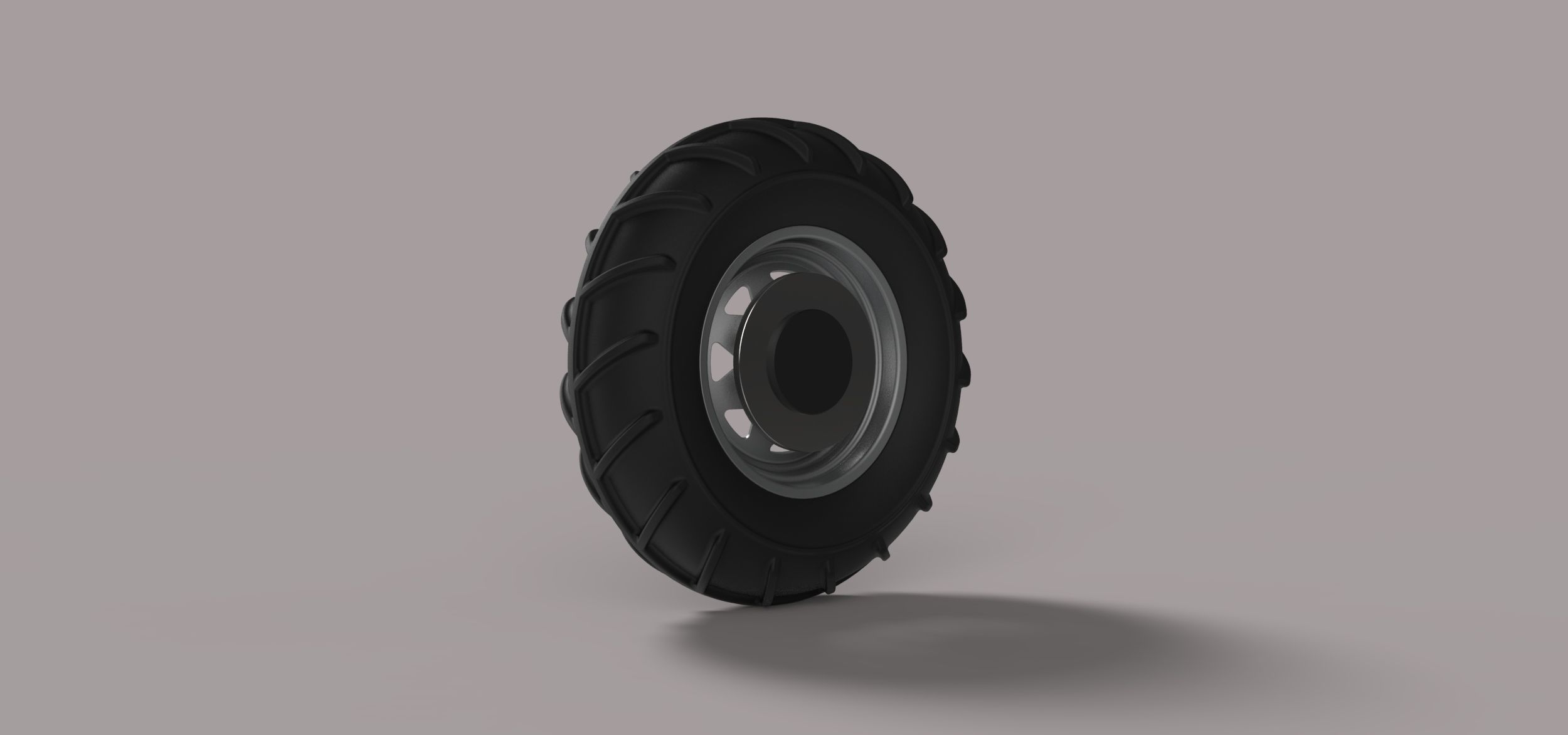 Front wheel from Mud dragster 3D model_3