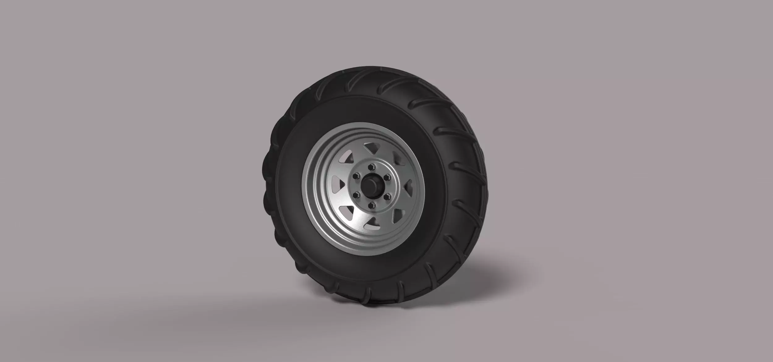 Front wheel from Mud dragster 3D model_0