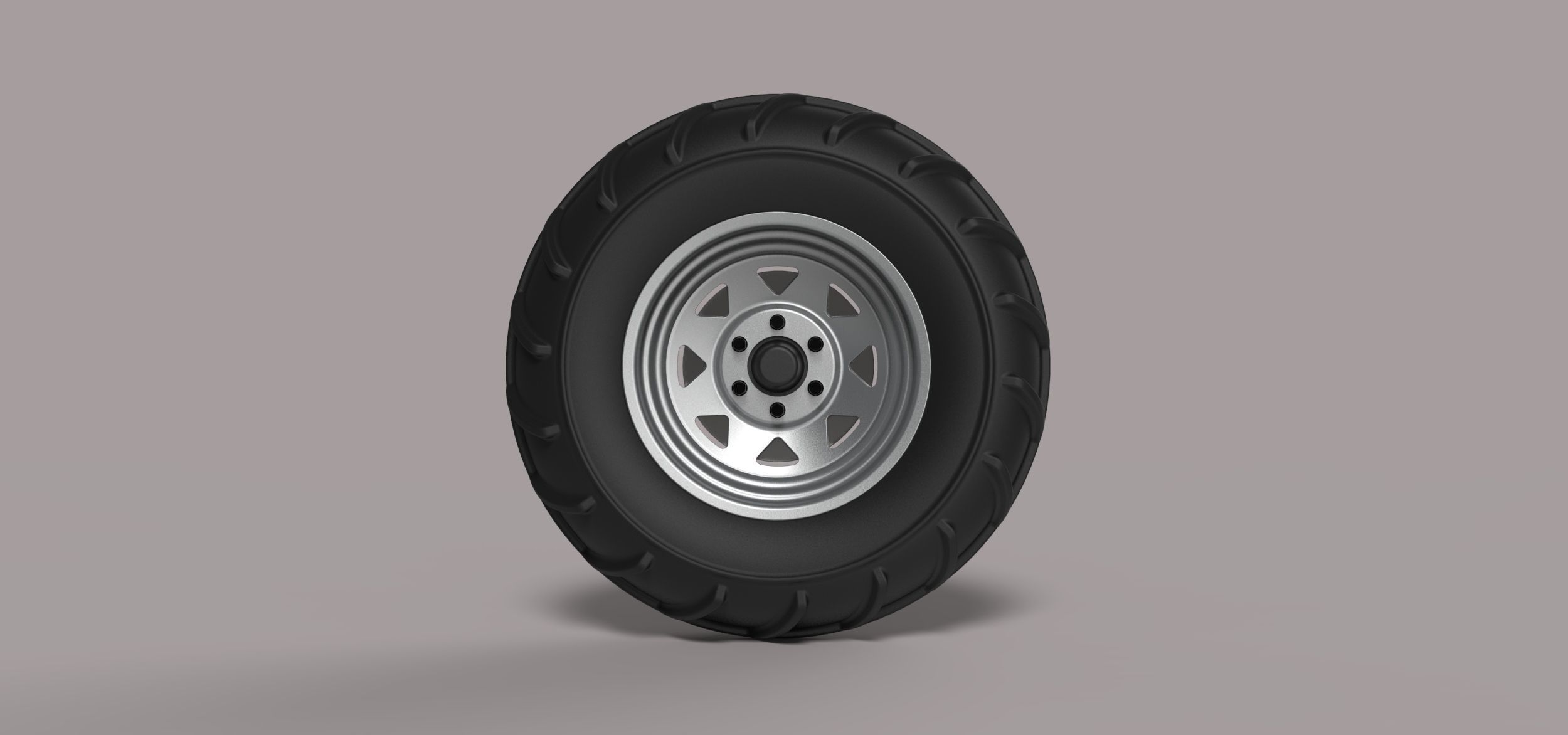 Front wheel from Mud dragster 3D model_4