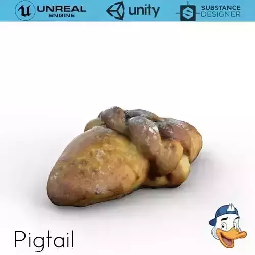 Pigtail loaf of bread