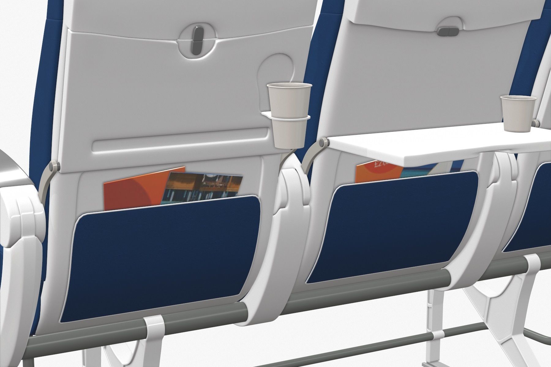 Airplane Chair V6 Low-poly 3D model_7