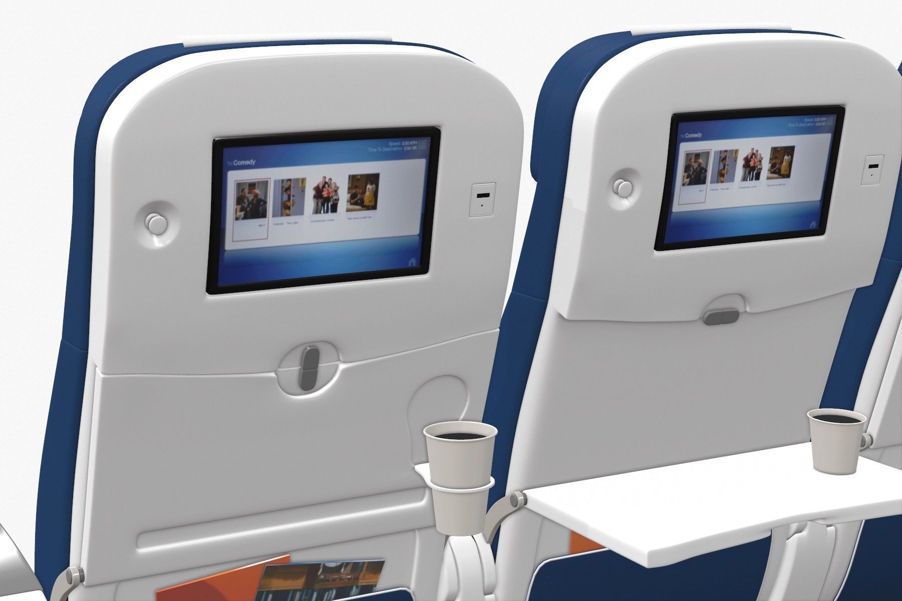 Airplane Chair V6 Low-poly 3D model_6