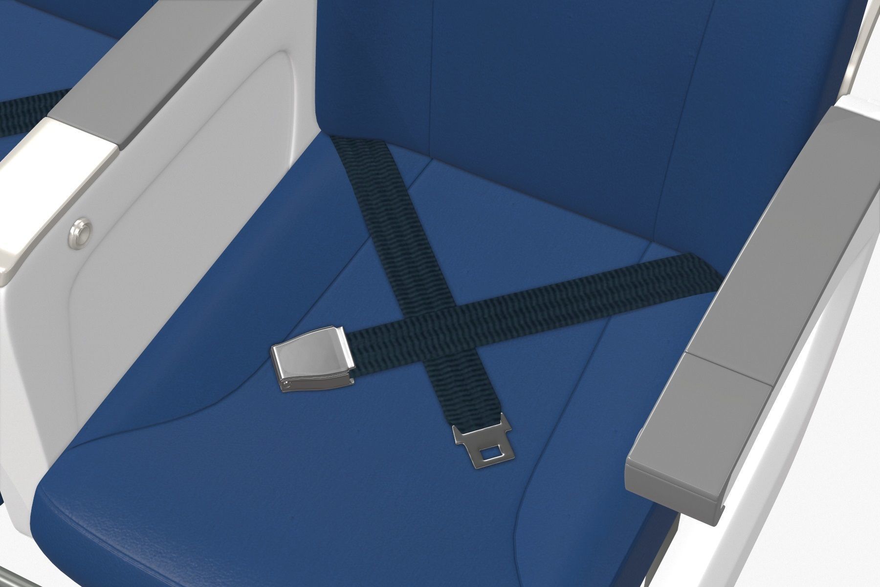 Airplane Chair V6 Low-poly 3D model_12