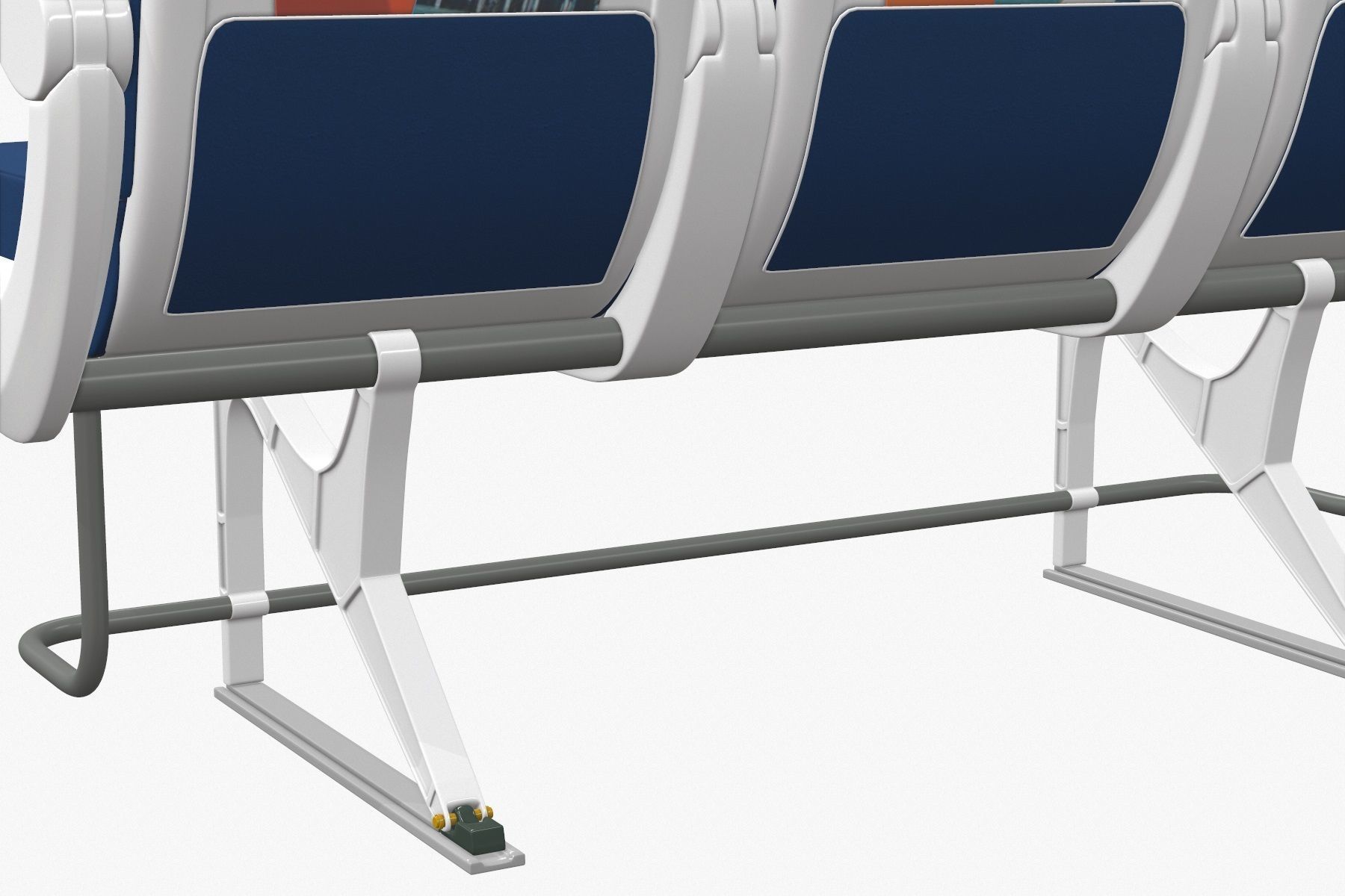 Airplane Chair V6 Low-poly 3D model_9