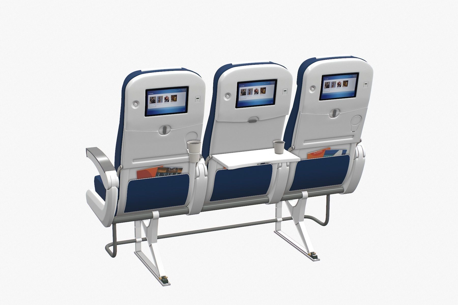 Airplane Chair V6 Low-poly 3D model_2