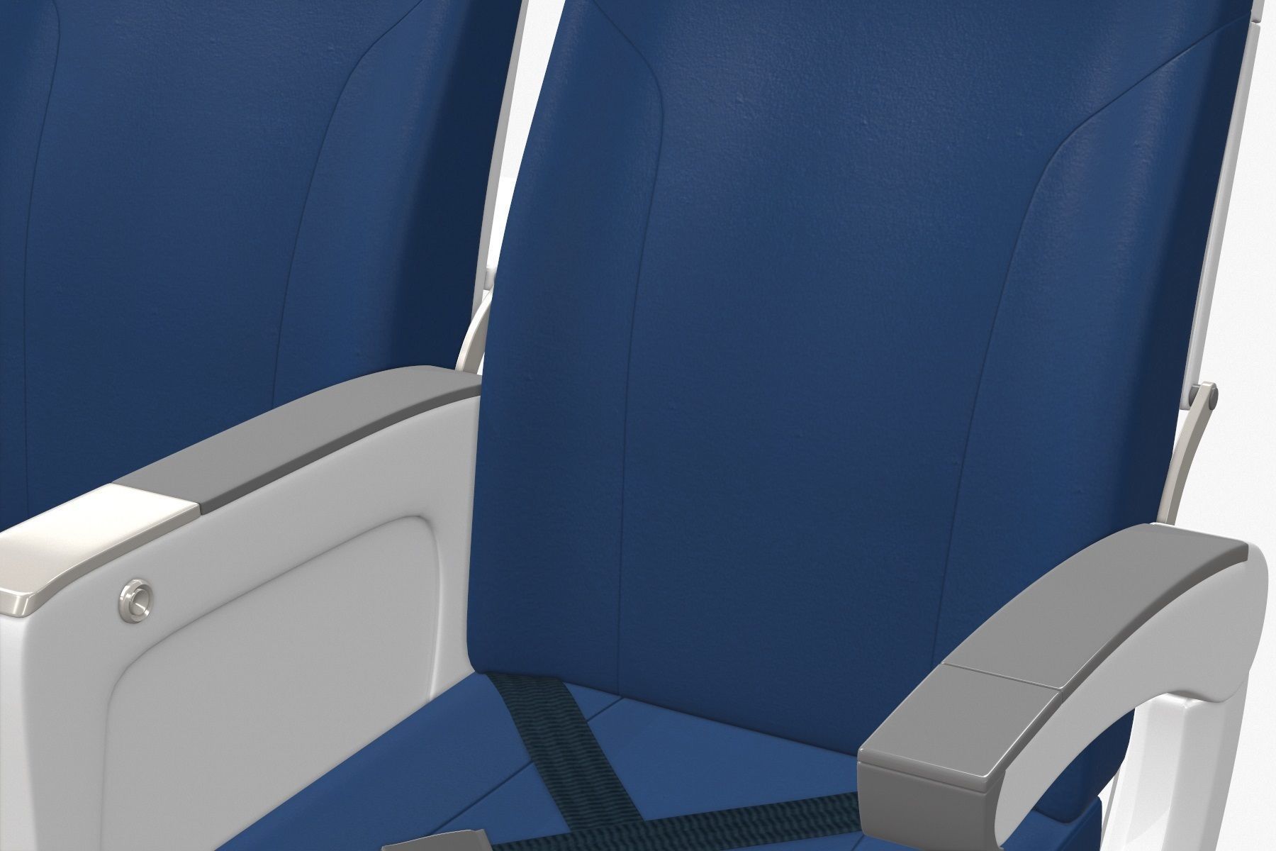 Airplane Chair V6 Low-poly 3D model_11