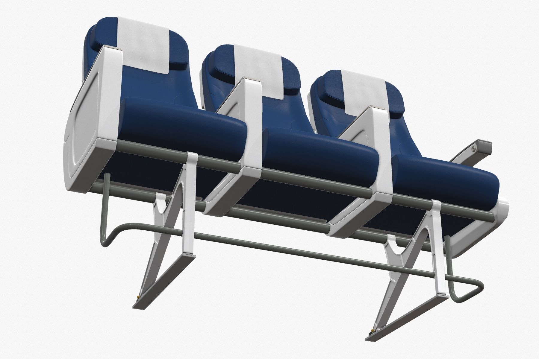 Airplane Chair V6 Low-poly 3D model_13