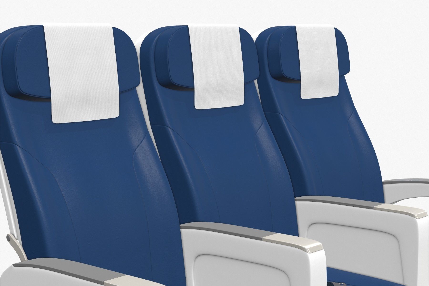 Airplane Chair V6 Low-poly 3D model_5