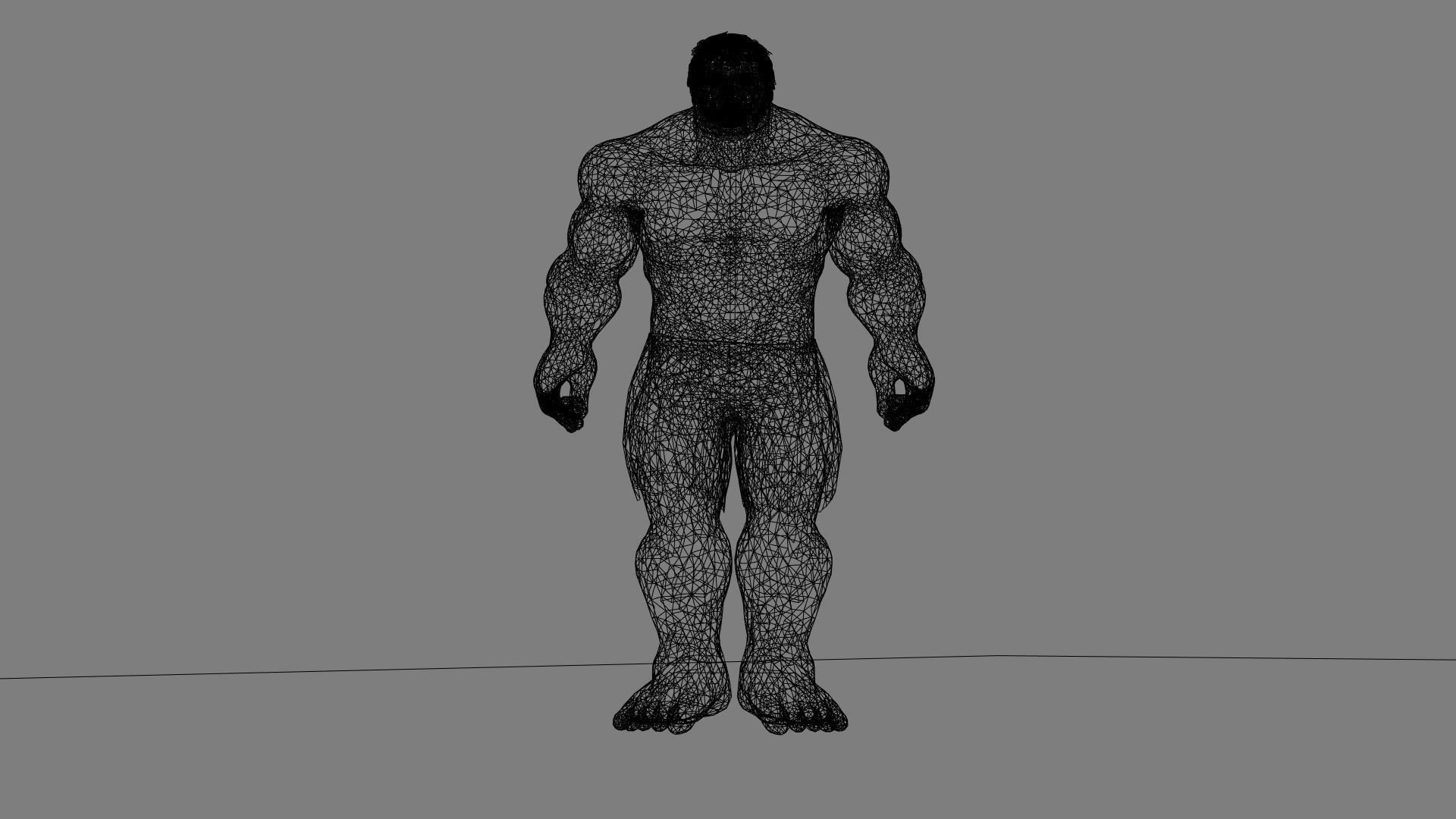 Hulk 2003 Rigged And Animated 3D model_14