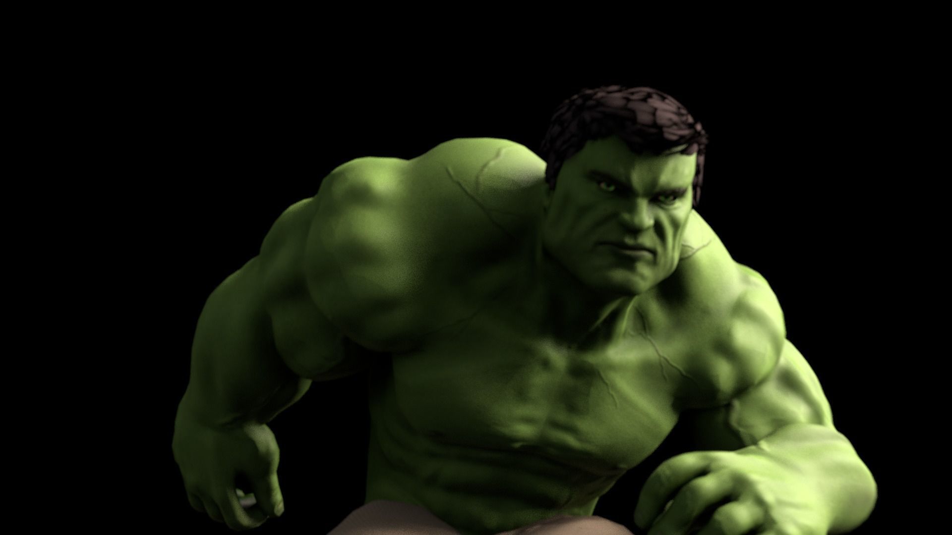 Hulk 2003 Rigged And Animated 3D model_3