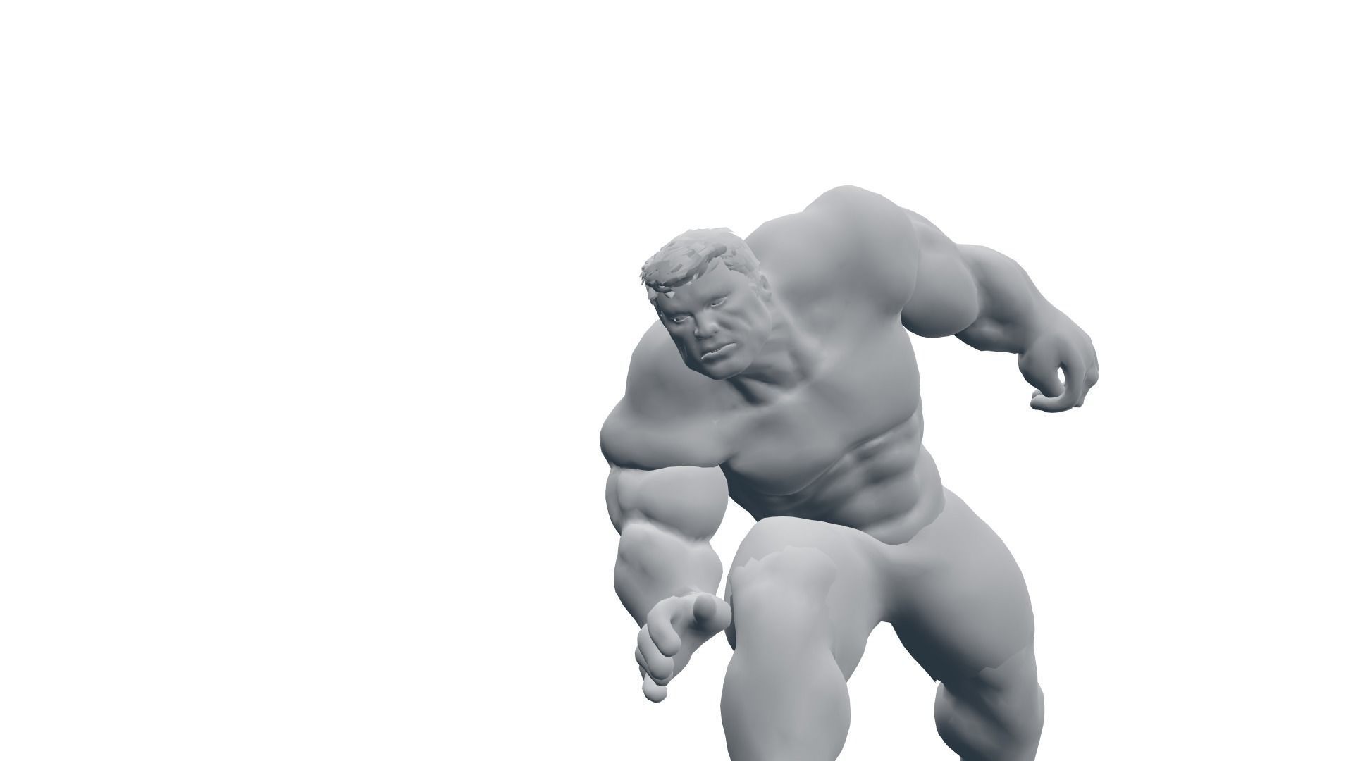 Hulk 2003 Rigged And Animated 3D model_9