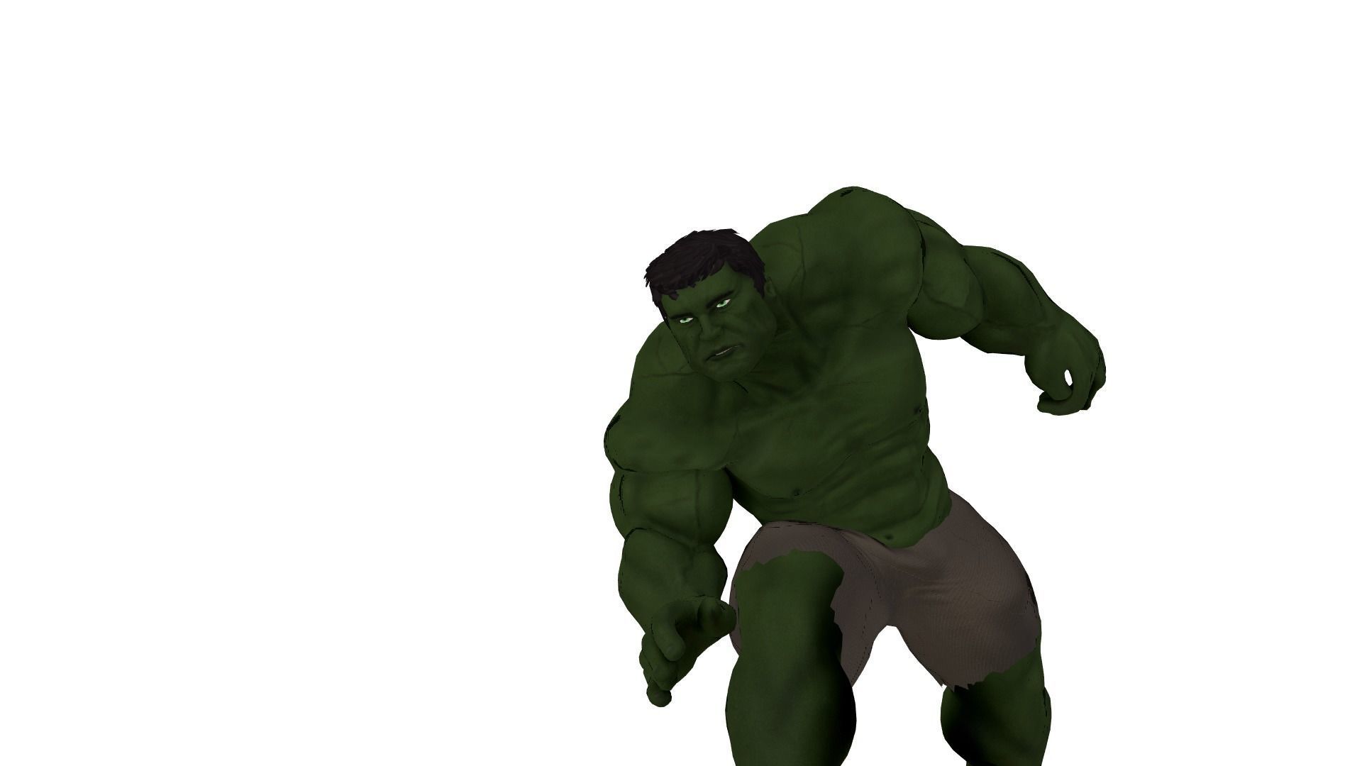 Hulk 2003 Rigged And Animated 3D model_8