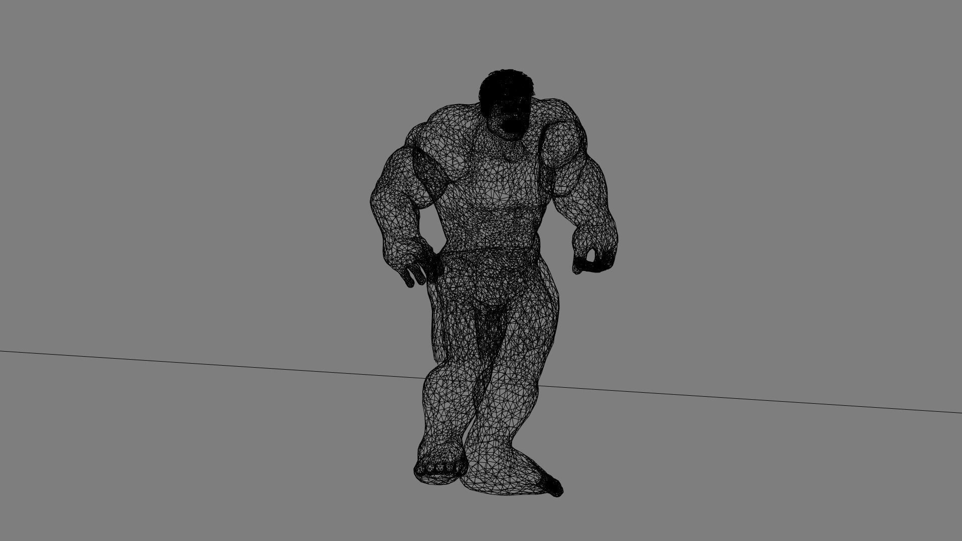 Hulk 2003 Rigged And Animated 3D model_17