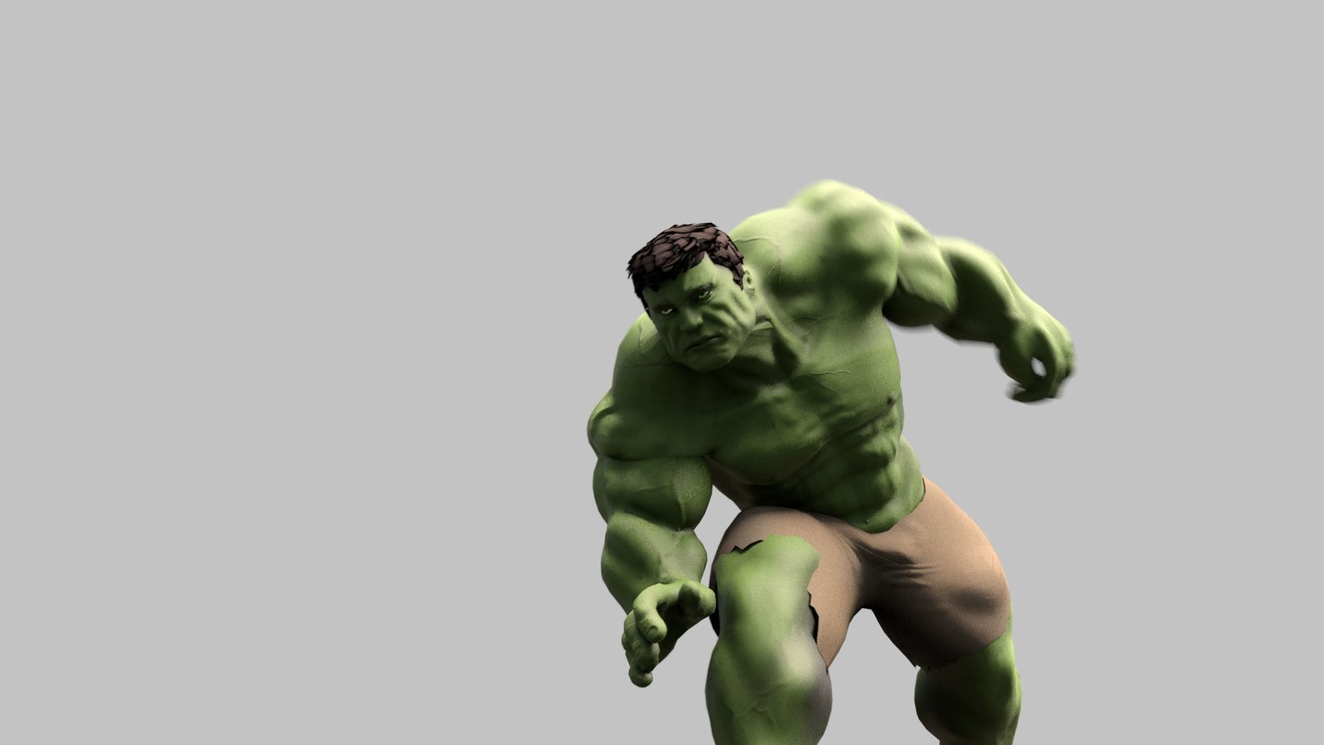 Hulk 2003 Rigged And Animated 3D model_7