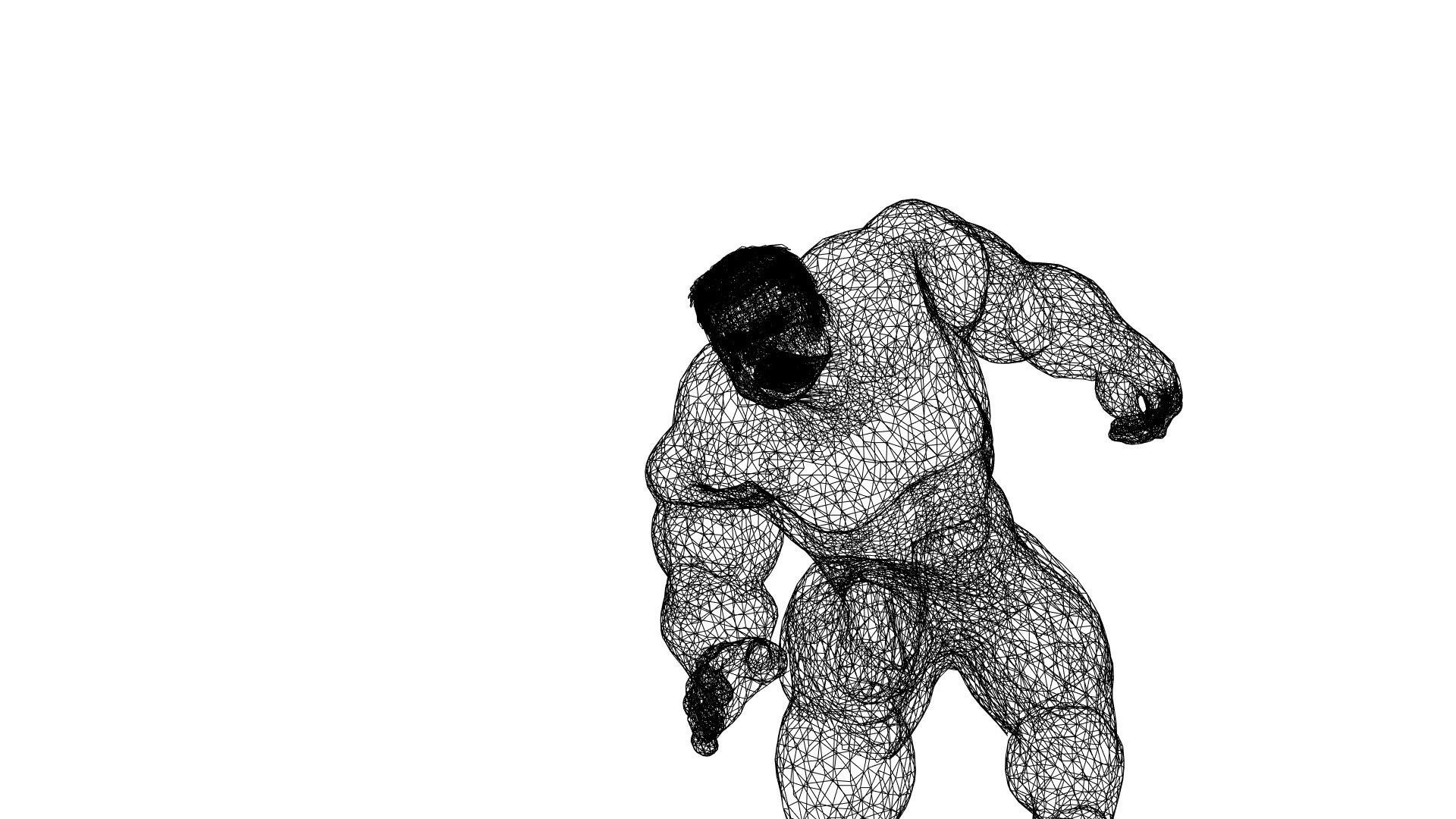 Hulk 2003 Rigged And Animated 3D model_10