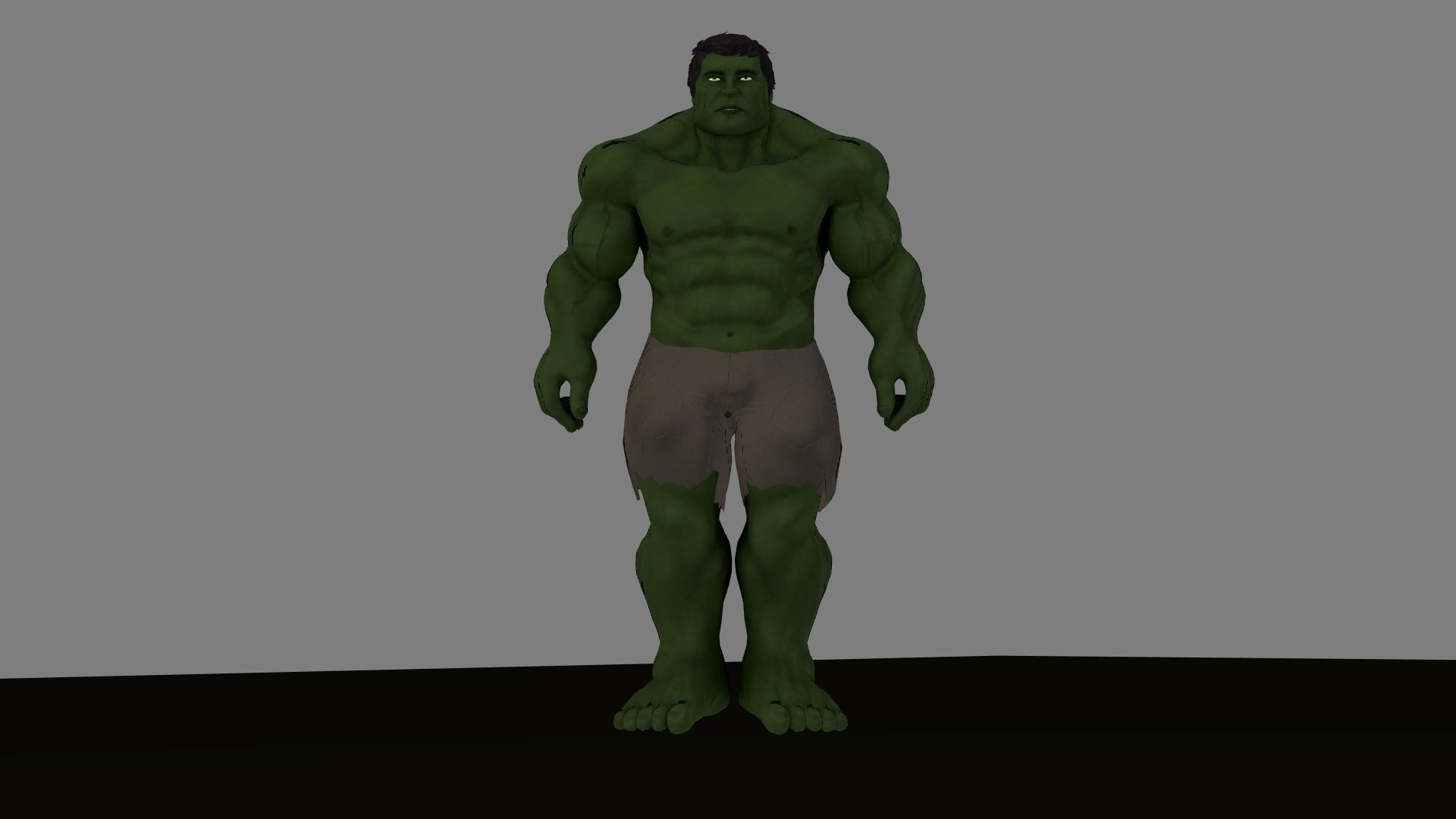 Hulk 2003 Rigged And Animated 3D model_12