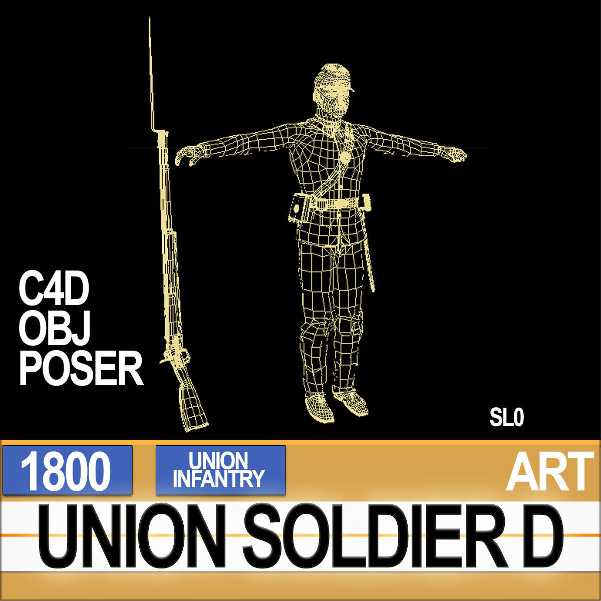 Civil War Union Soldier D African American Infantry wt PoserDaz 3D model_19