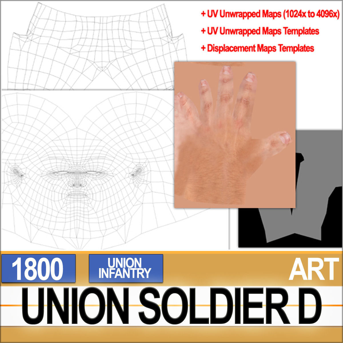 Civil War Union Soldier D African American Infantry wt PoserDaz 3D model_18