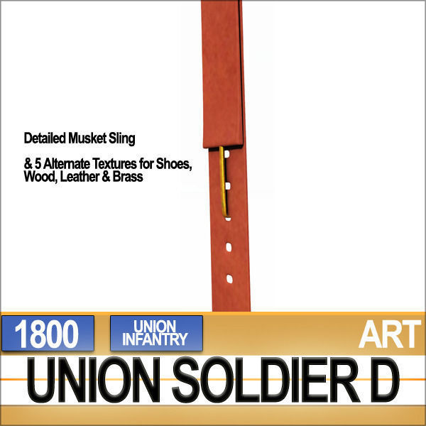 Civil War Union Soldier D African American Infantry wt PoserDaz 3D model_11