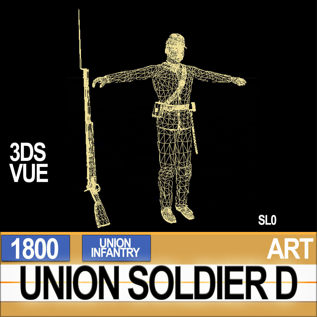 Civil War Union Soldier D African American Infantry wt PoserDaz 3D model_20