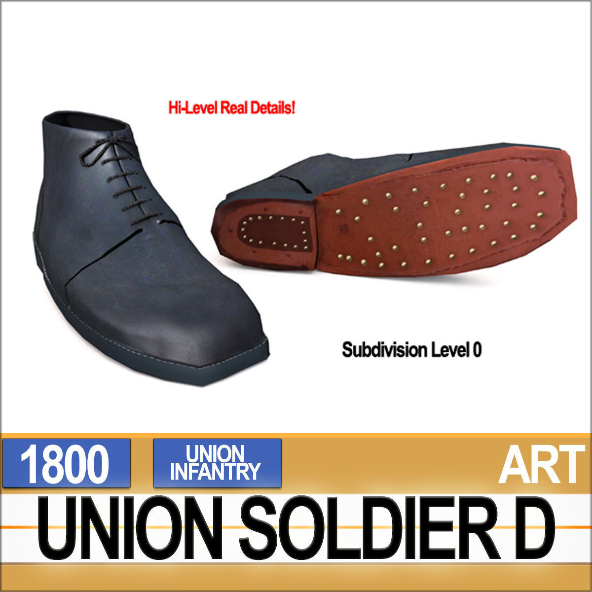 Civil War Union Soldier D African American Infantry wt PoserDaz 3D model_10