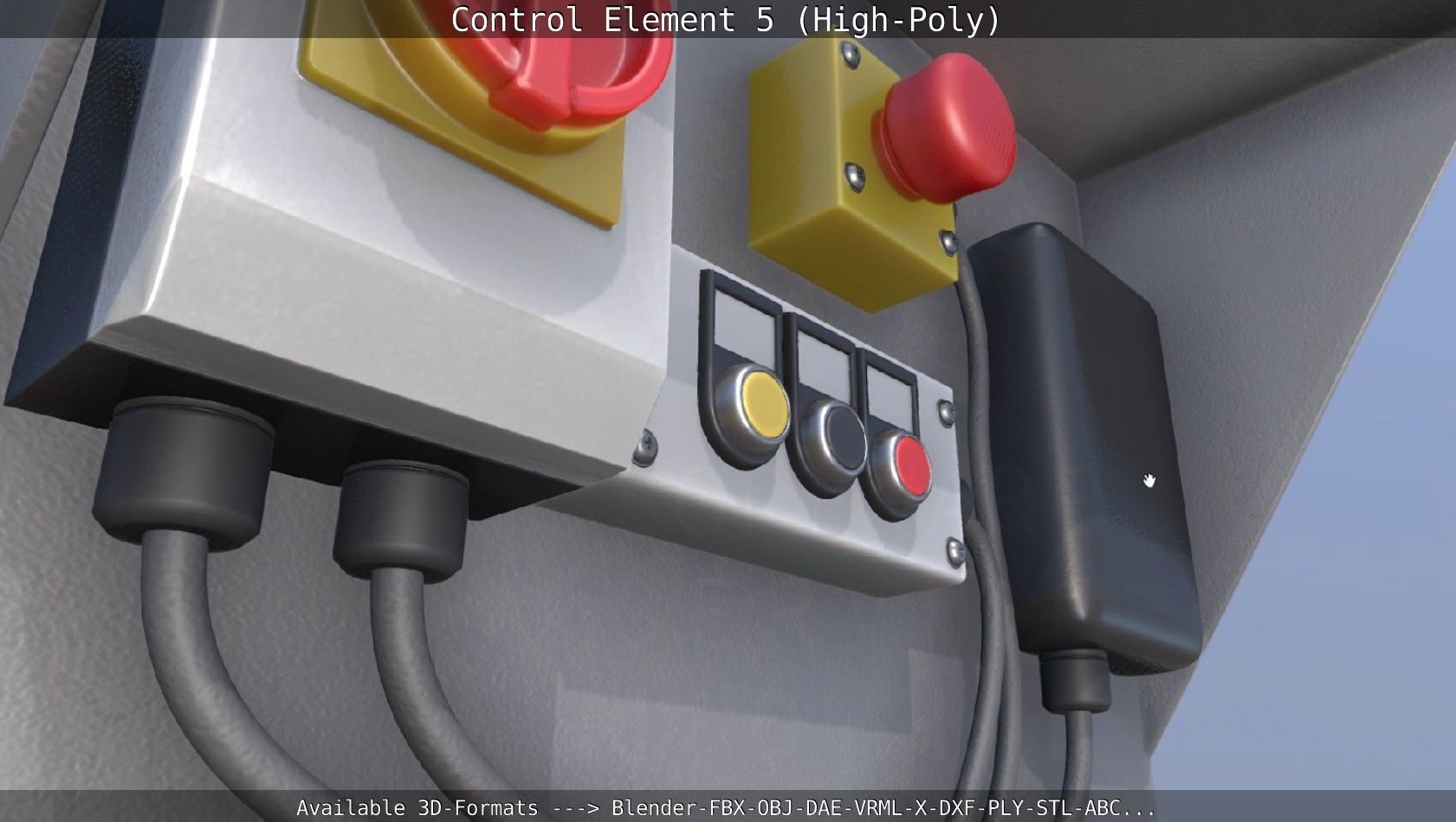 Control Element 5 High-Poly Version 3D model_39