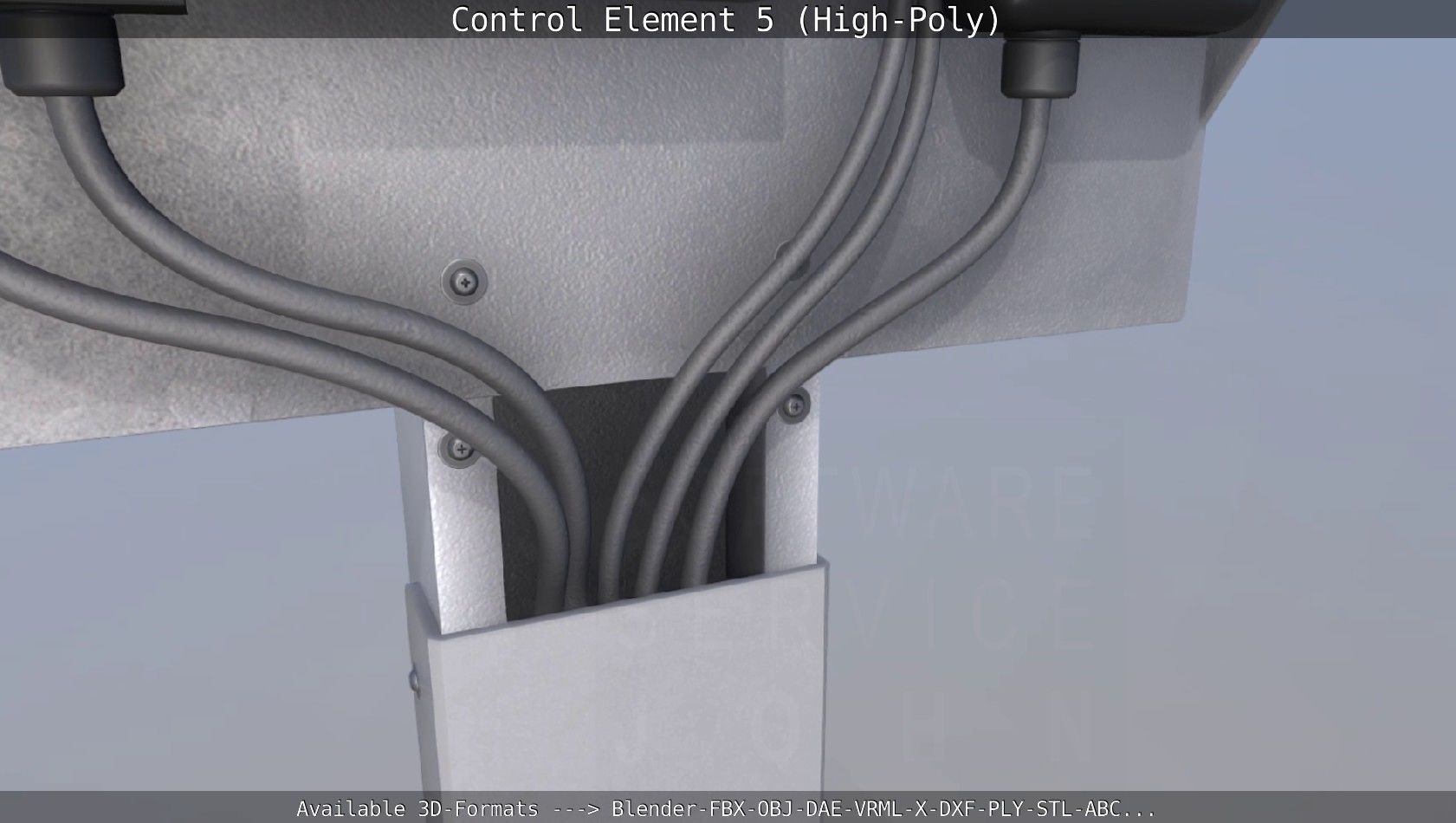 Control Element 5 High-Poly Version 3D model_7