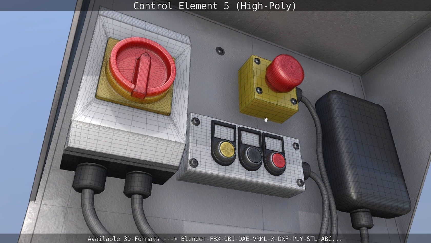 Control Element 5 High-Poly Version 3D model_58