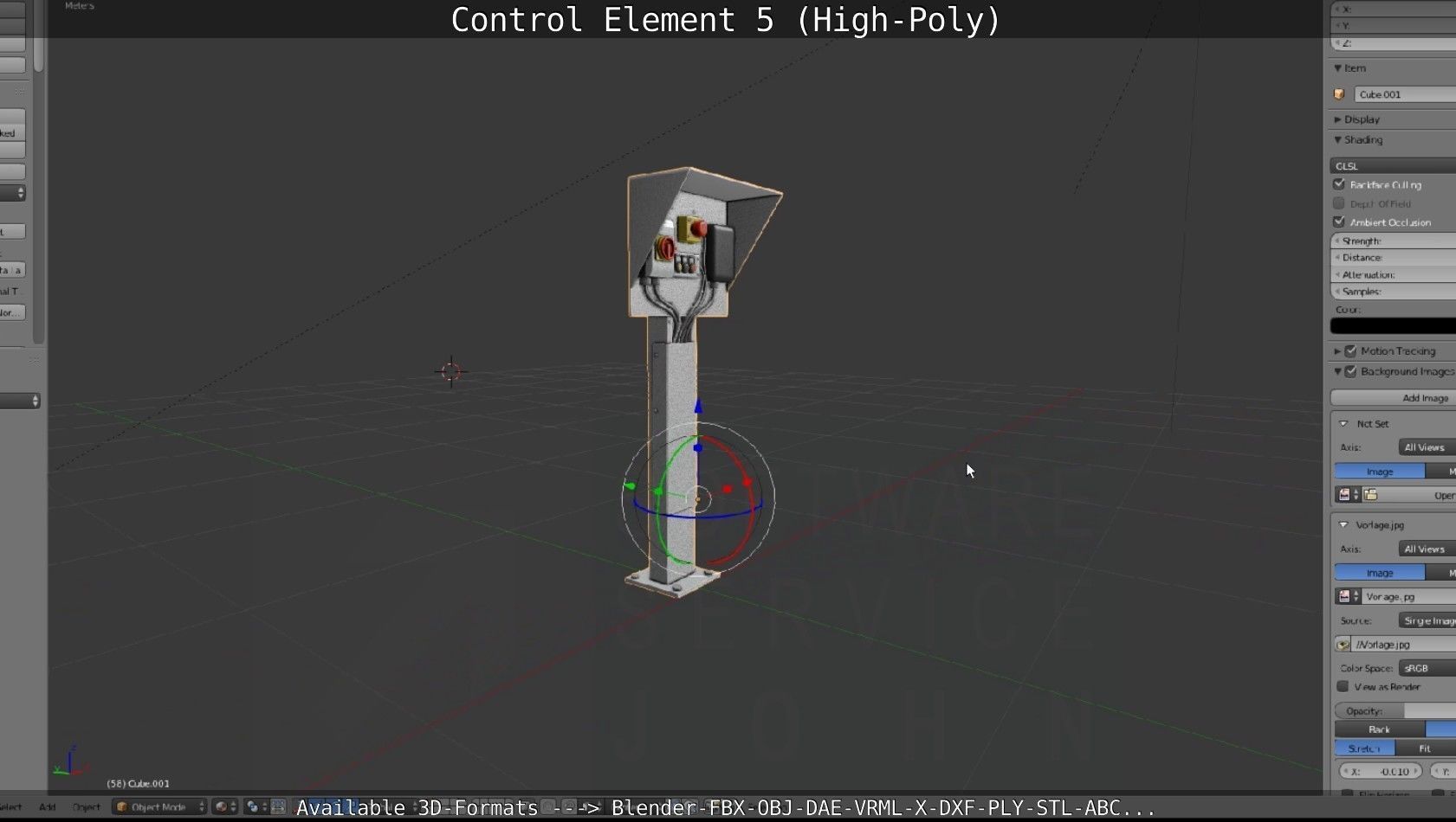 Control Element 5 High-Poly Version 3D model_125