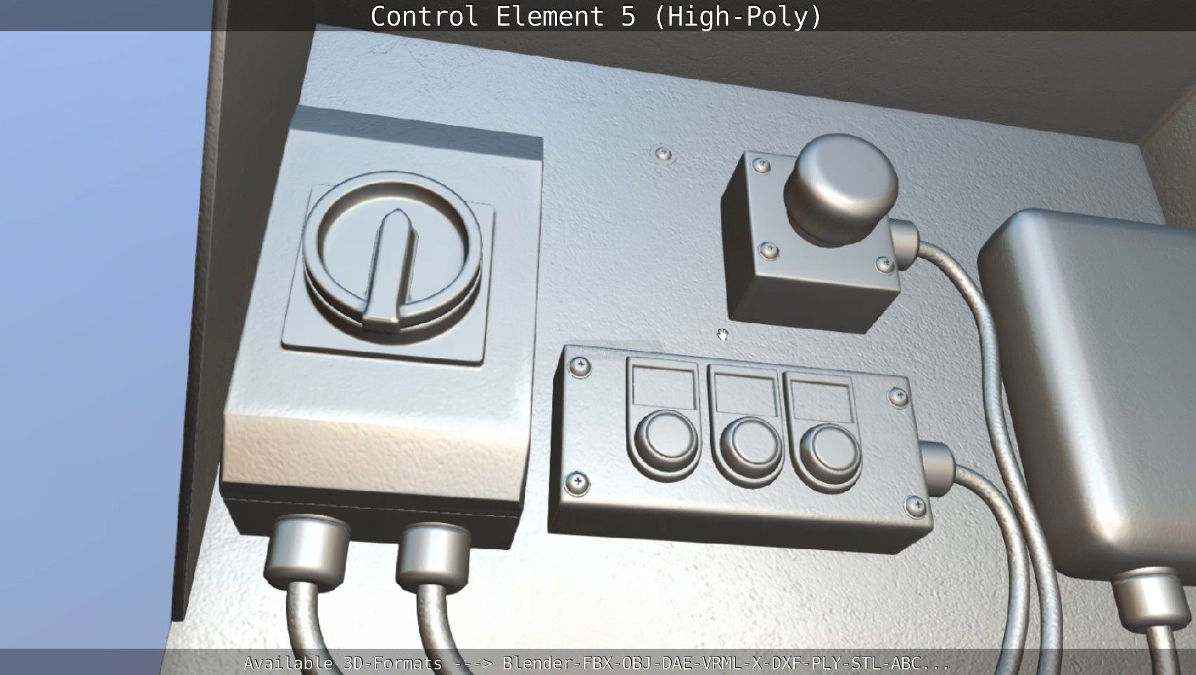 Control Element 5 High-Poly Version 3D model_63