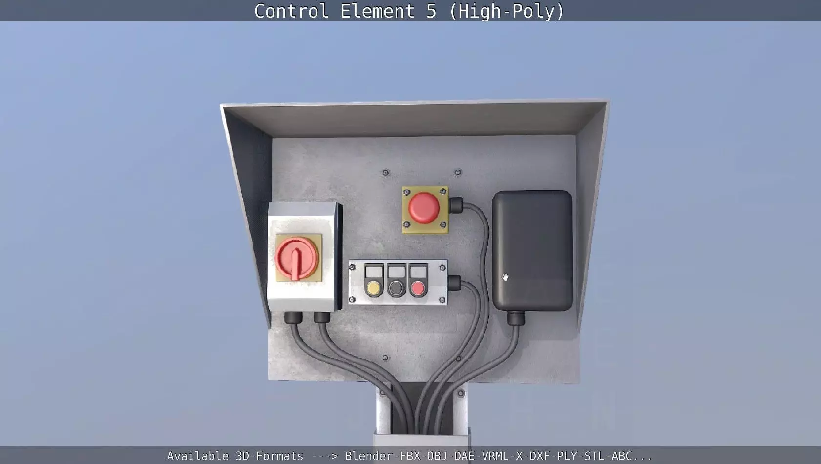 Control Element 5 High-Poly Version 3D model_0