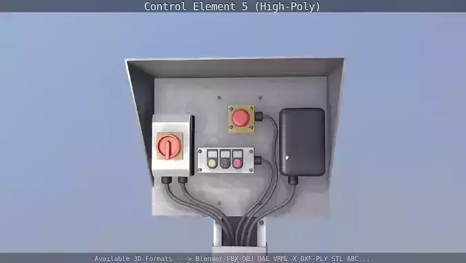 Control Element 5 High-Poly Version 3D model