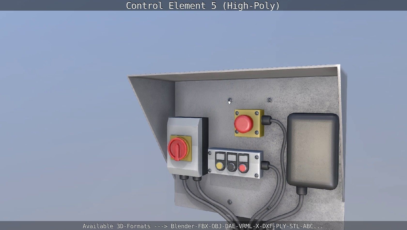 Control Element 5 High-Poly Version 3D model_122