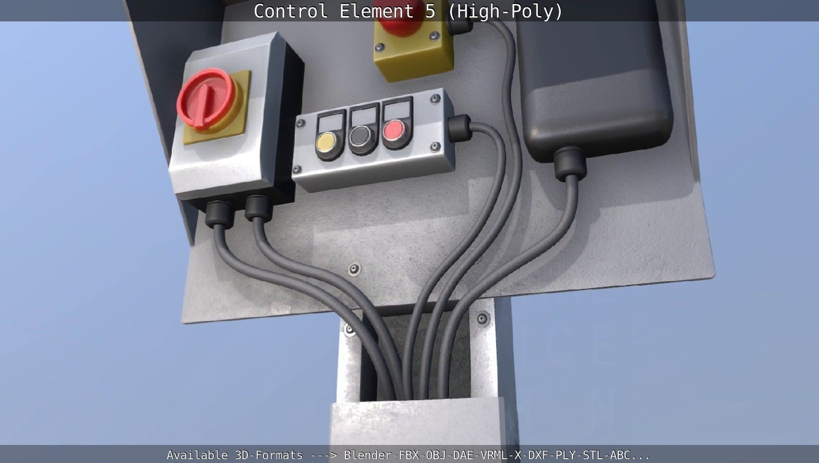 Control Element 5 High-Poly Version 3D model_6