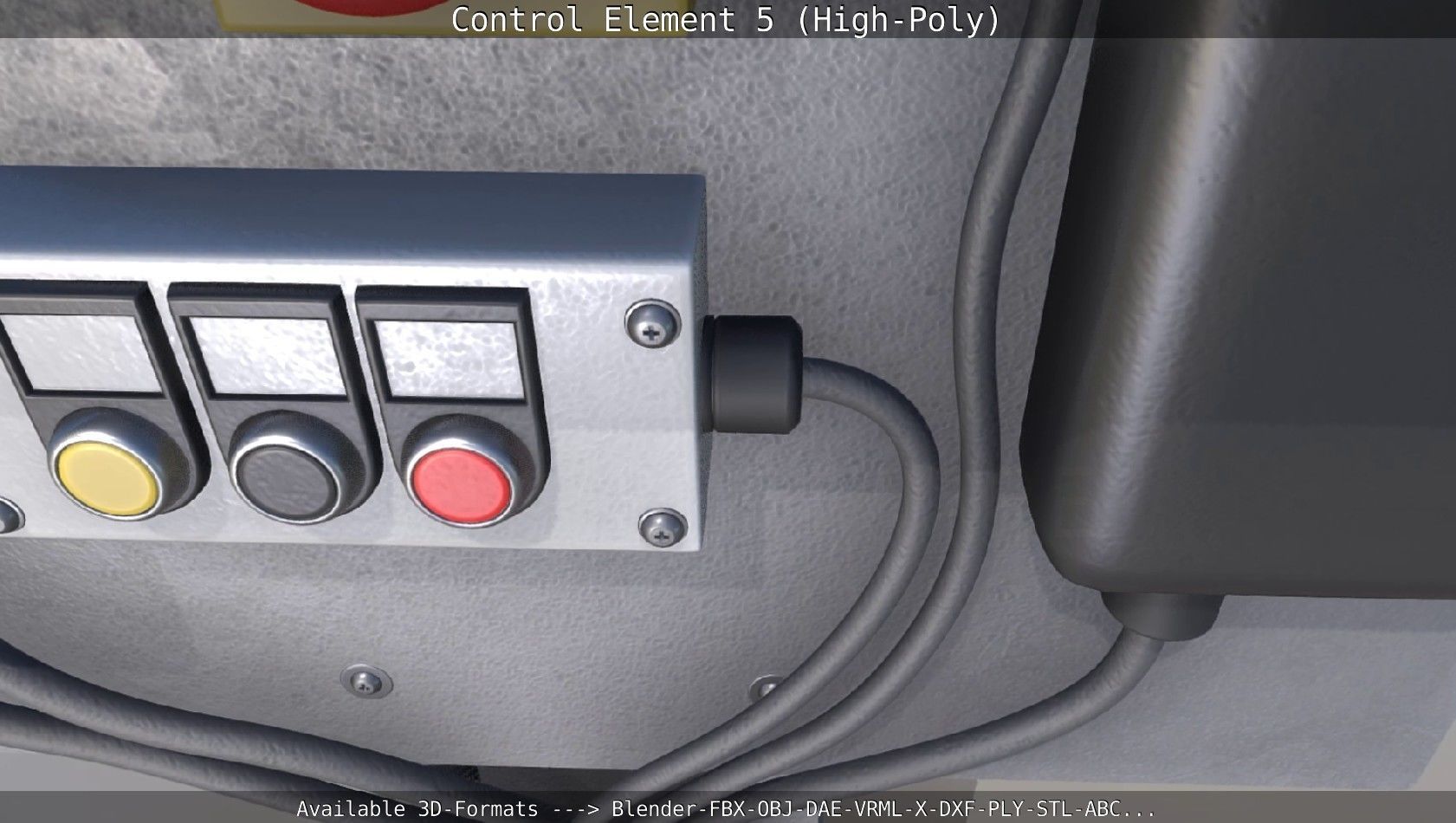 Control Element 5 High-Poly Version 3D model_9